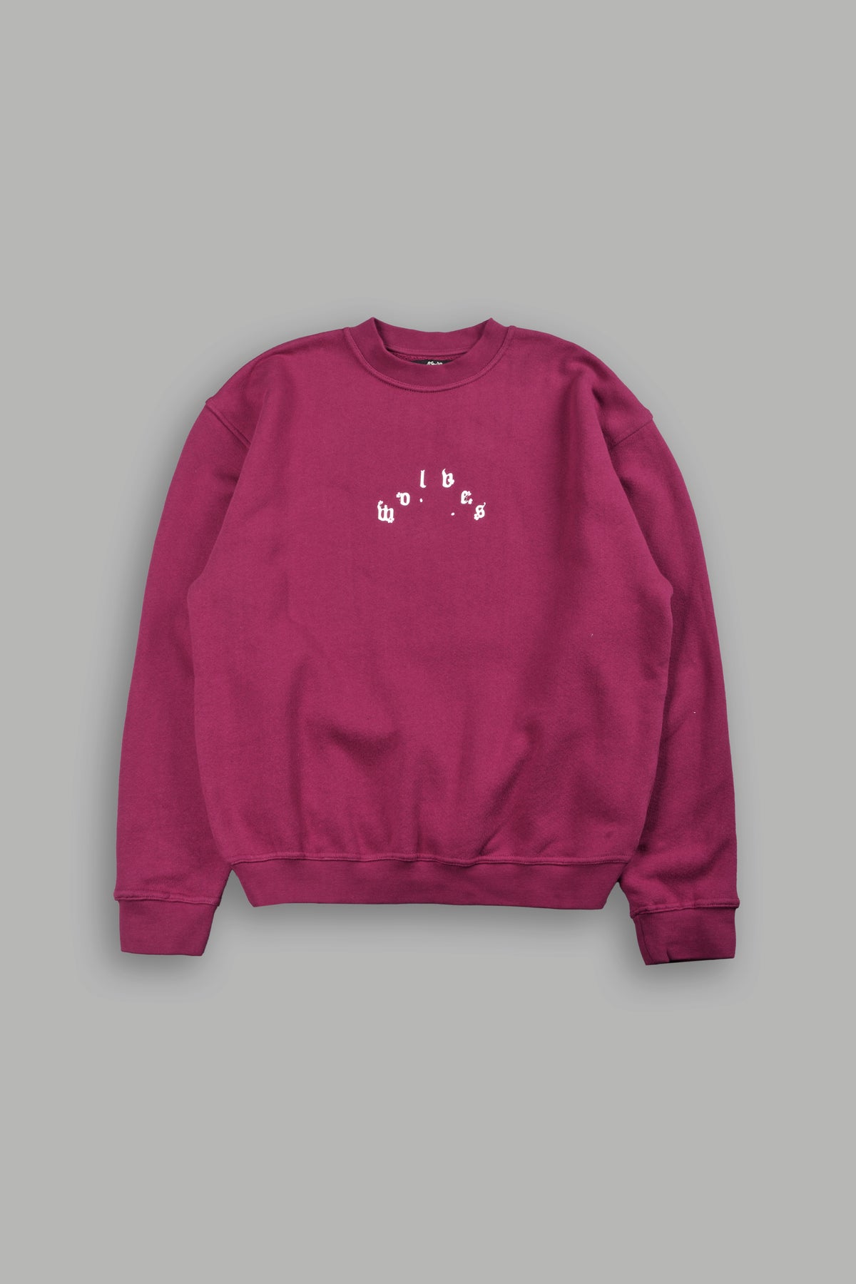 Sakura Pyramid Premium London Crewneck In Deep Raspberry