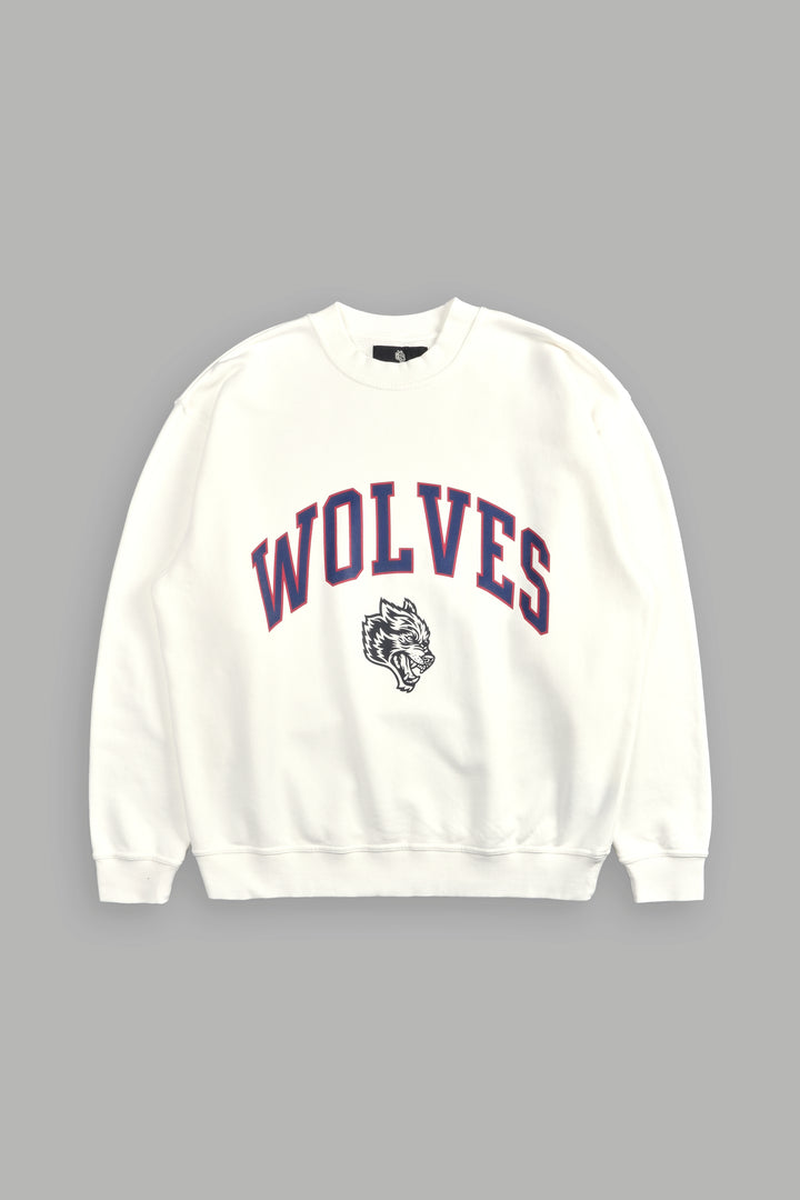 Loyalty London Unisex Crewneck in Cream/Maroon