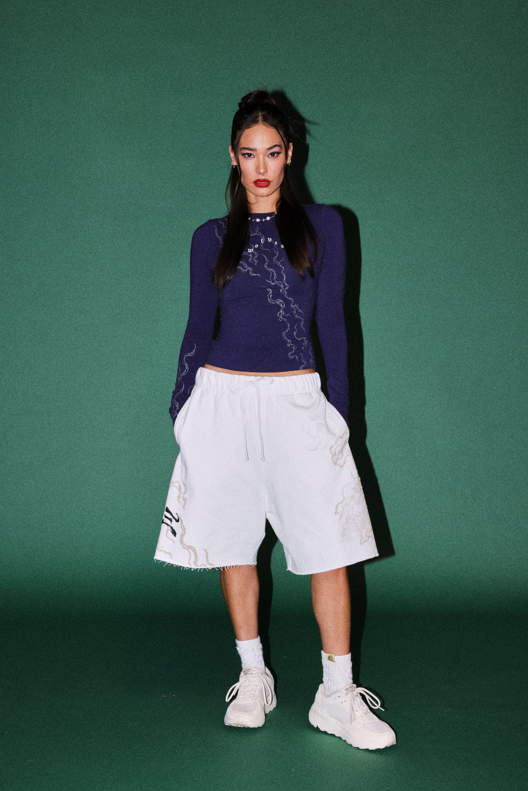 Infernal Pyramid Eden Ls Tee in Royal Navy