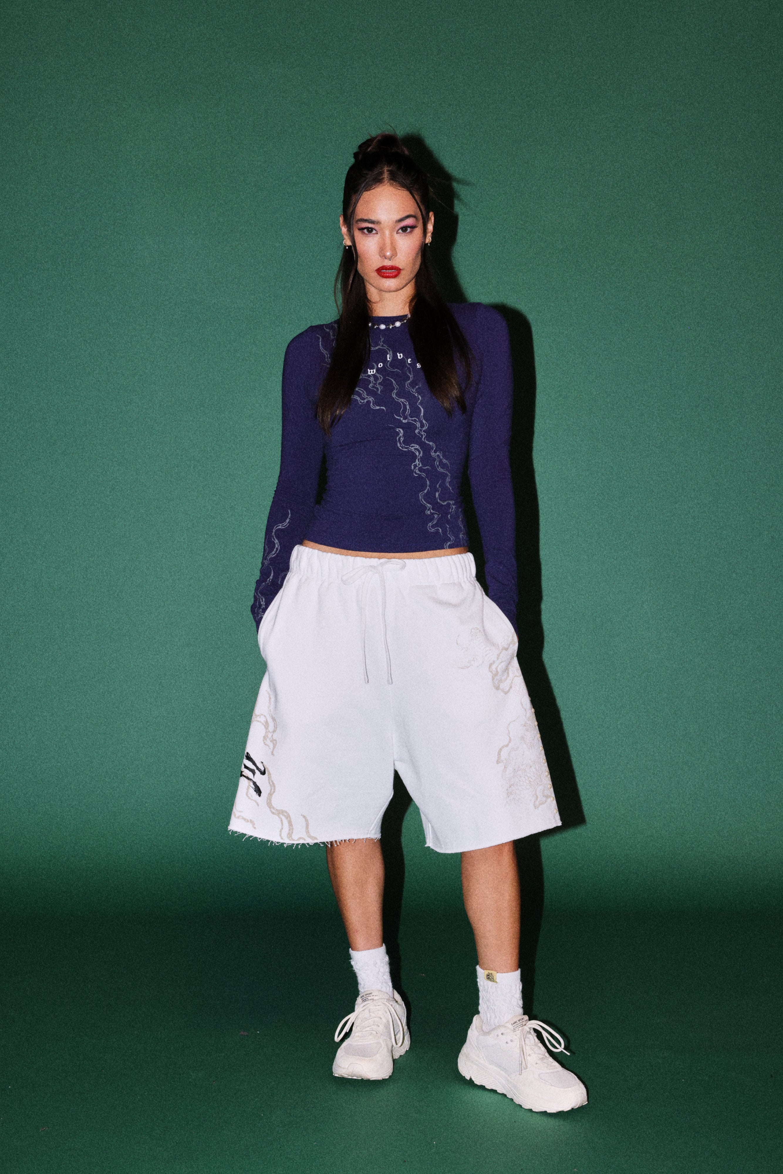 Infernal Pyramid Eden Ls Tee in Royal Navy