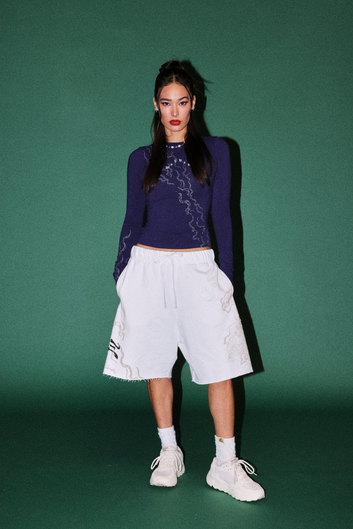 Infernal Pyramid Eden Ls Tee in Royal Navy