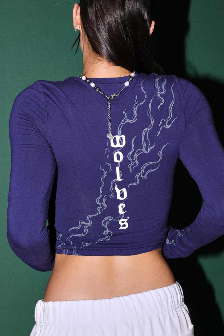 Infernal Pyramid Eden Ls Tee in Royal Navy