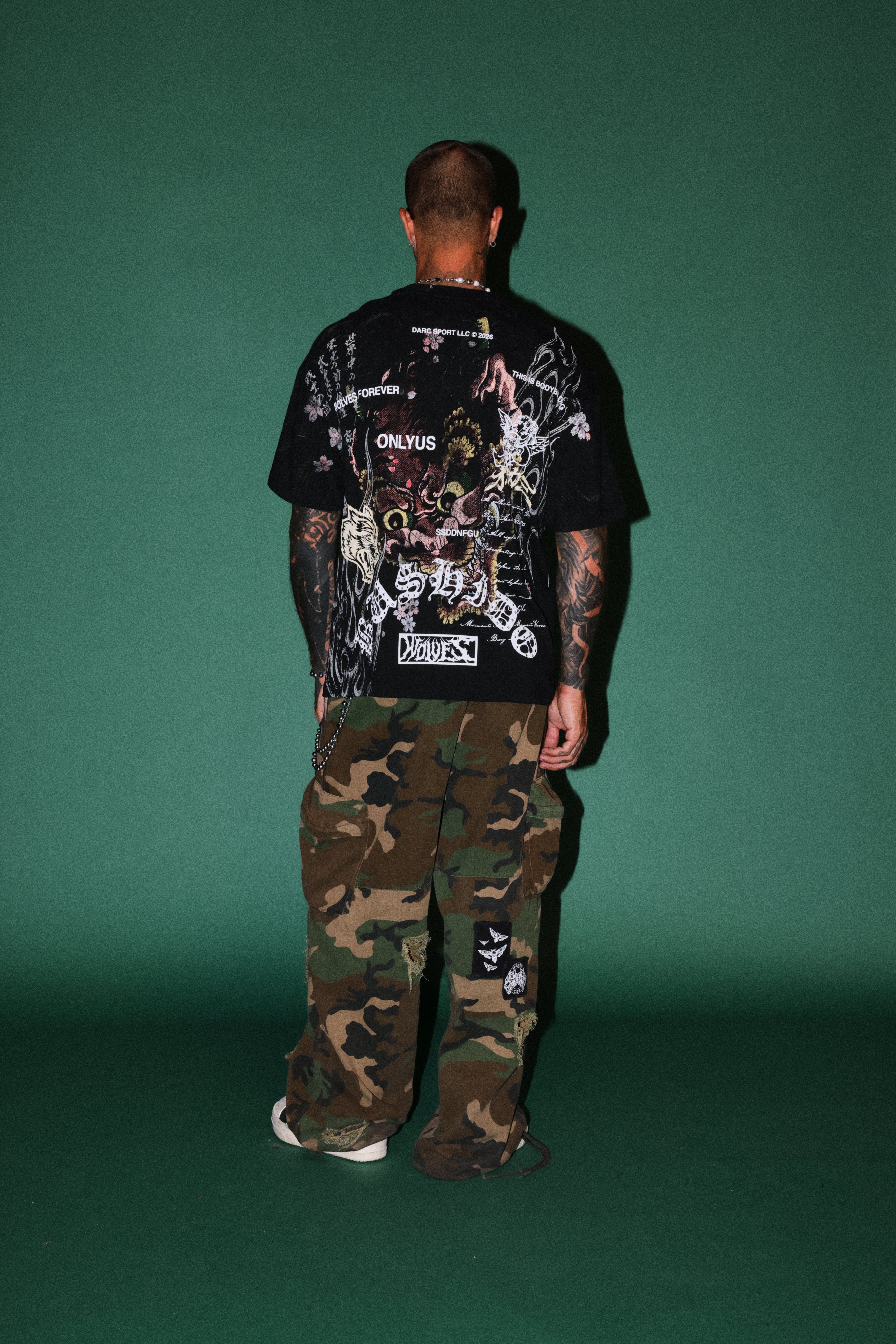 Shutendoji Premium Oversized Tee in Black