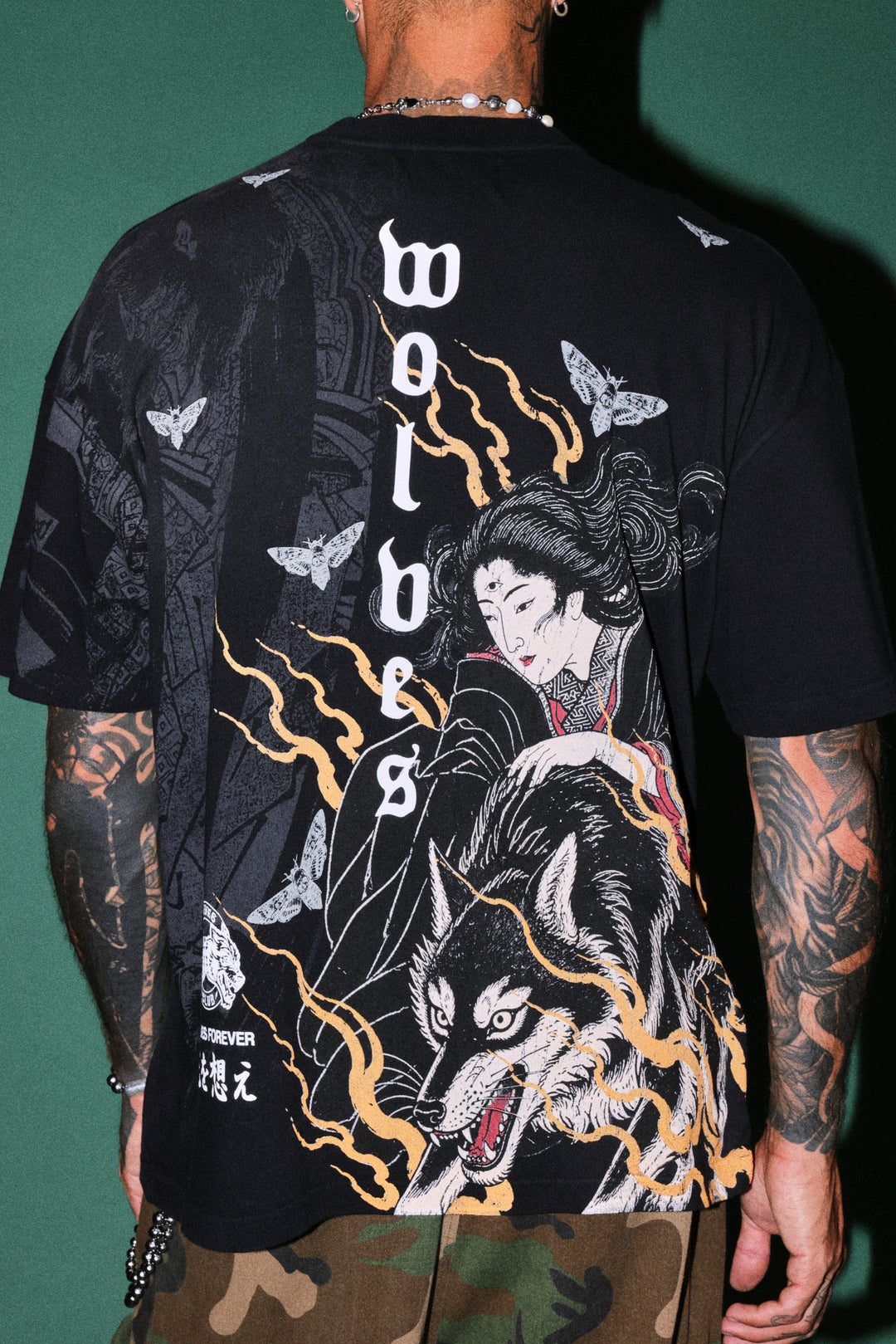 Darc Yokai Premium Oversized Tee in Black Sun Fade