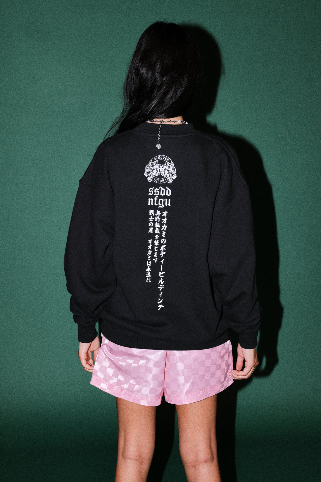 Sakura Core London Crewneck in Black