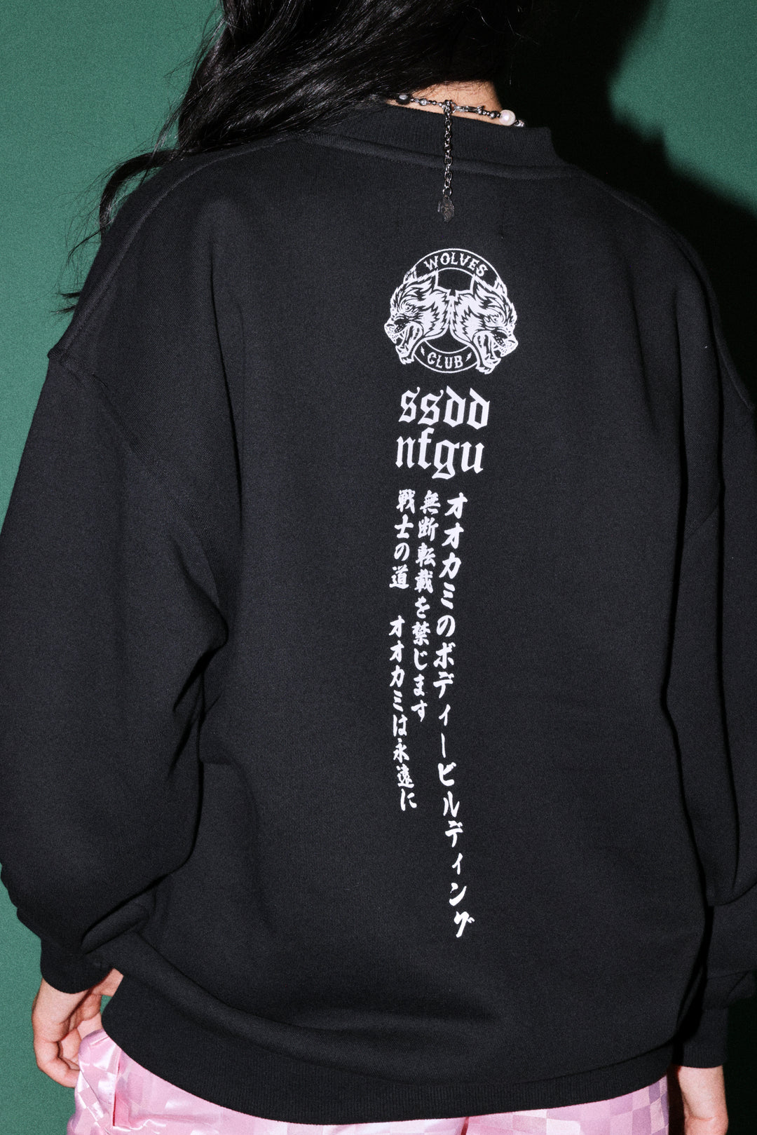 Sakura Core London Crewneck in Black