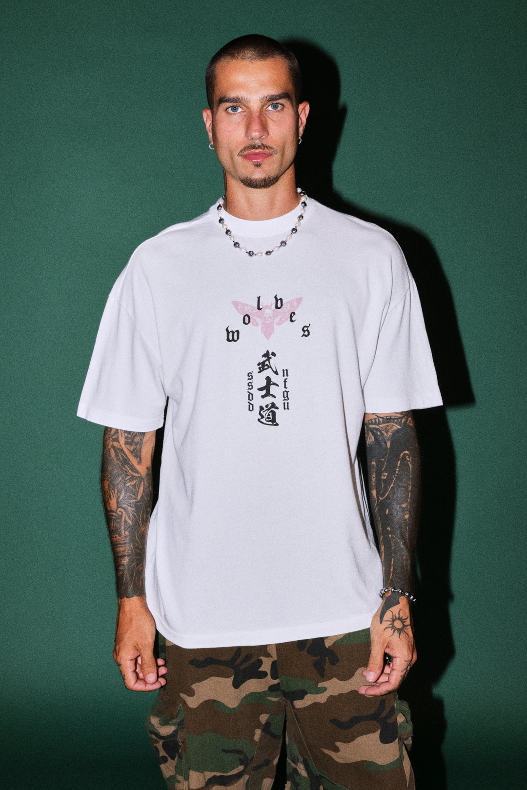 Shinigami'S Embrace Premium Oversized Tee in White