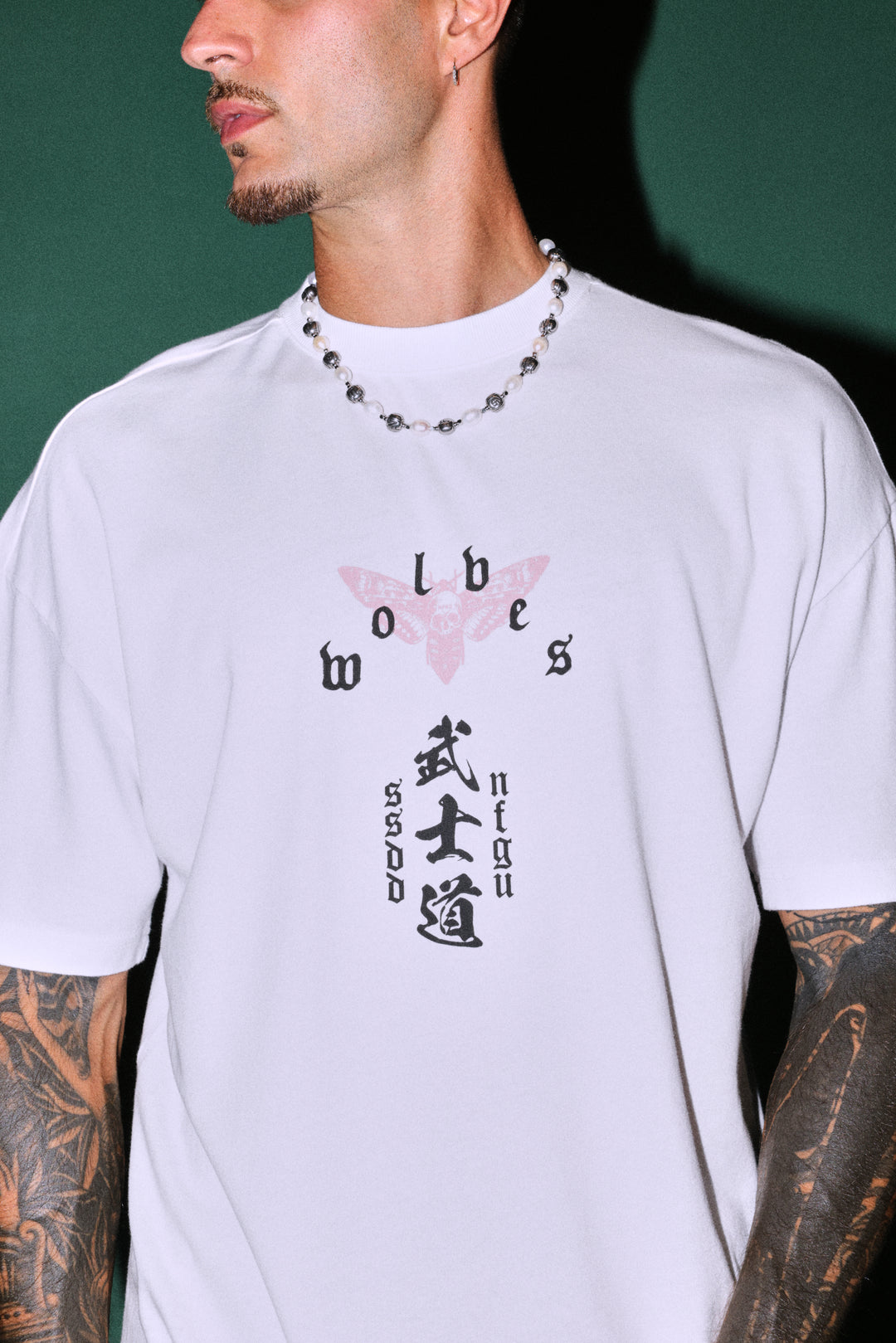 Shinigami'S Embrace Premium Oversized Tee in White