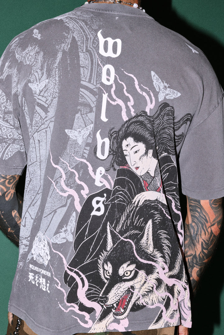 Darc Yokai Premium Oversized Tee in Slate Gray