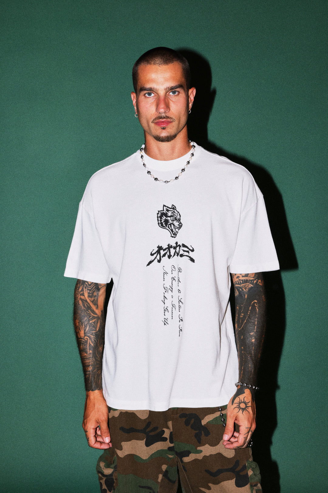 Darc Yokai Premium Oversized Tee in Cream