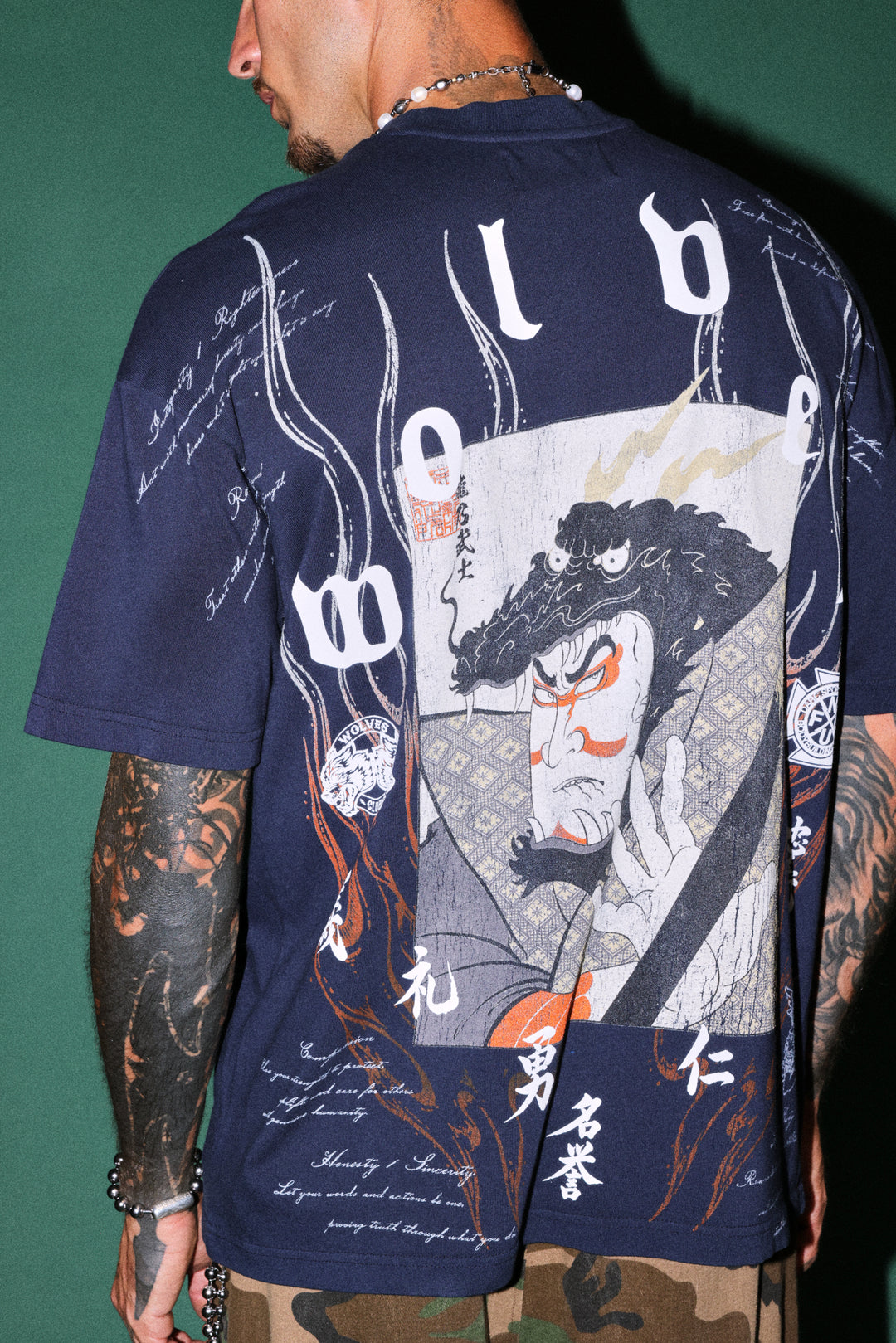 The Warrior Code Premium Oversized Tee in Navy