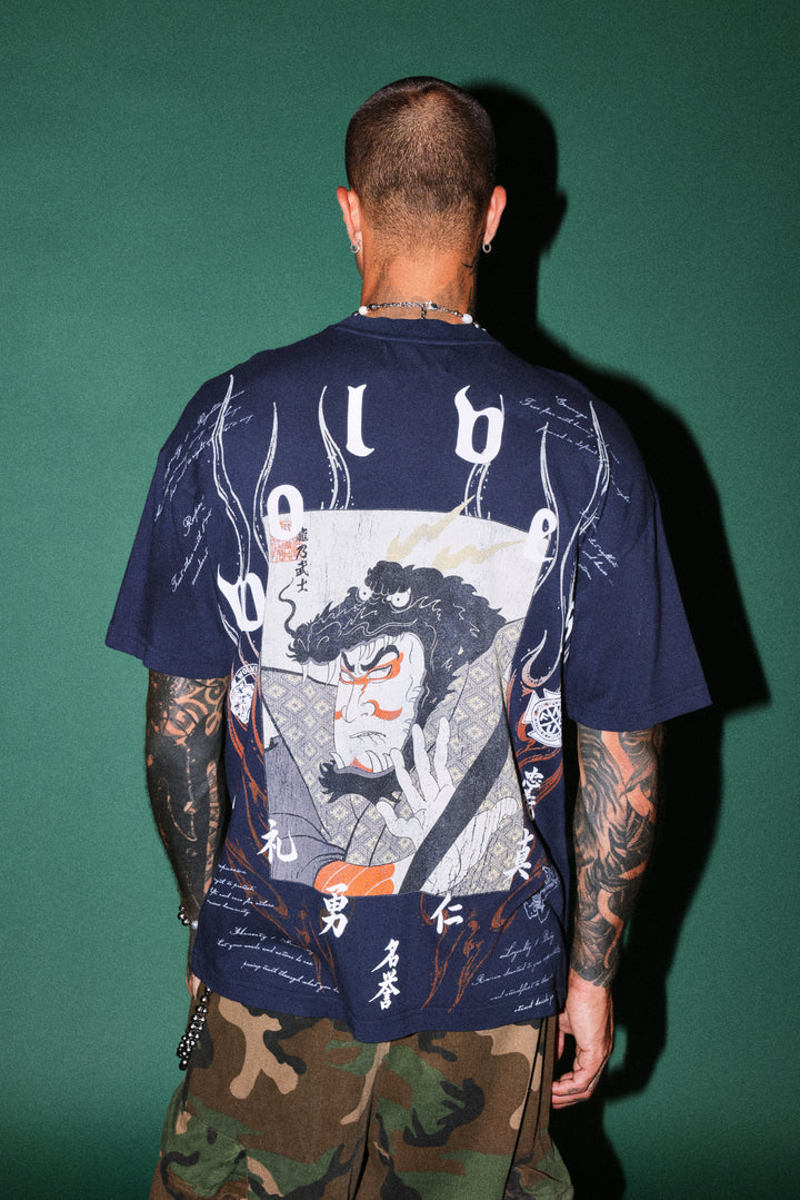 The Warrior Code Premium Oversized Tee in Navy