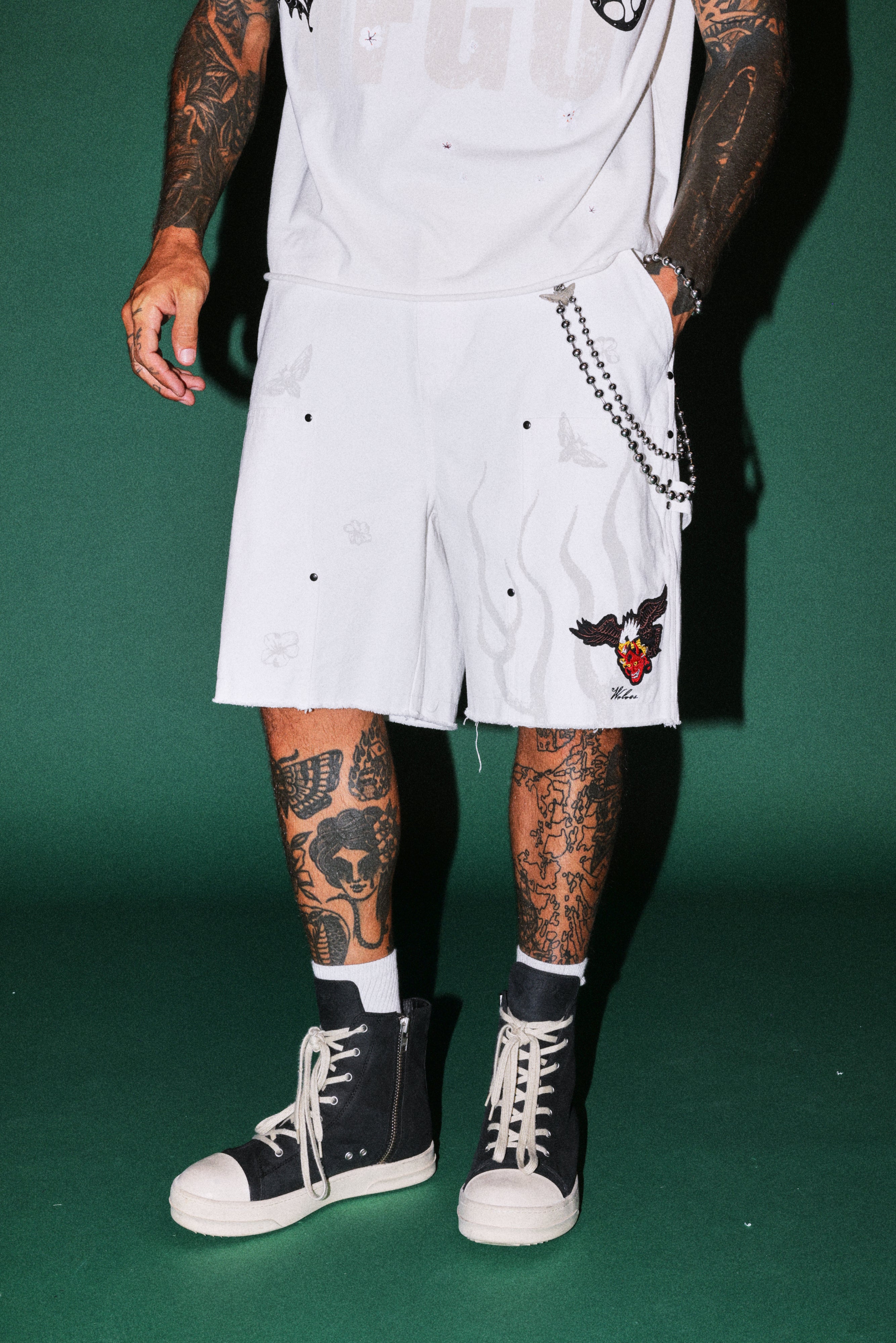 The Eagle & The Oni Hoffa Shorts in Cream