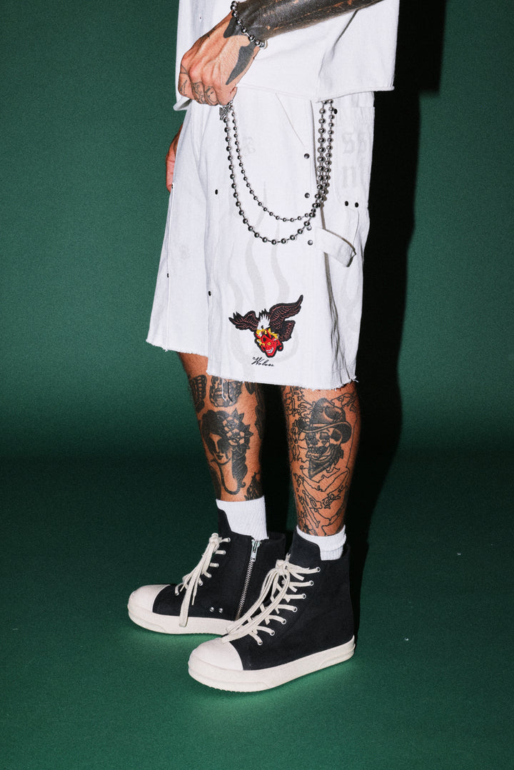 The Eagle & The Oni Hoffa Shorts in Cream