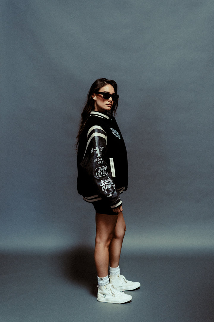 10 Years Purnell Letterman Jacket in Black
