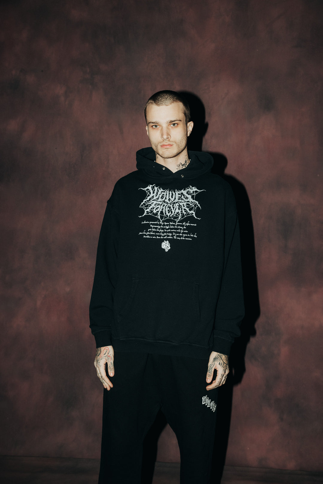 Web Of Shadows "P" Hoodie in Black