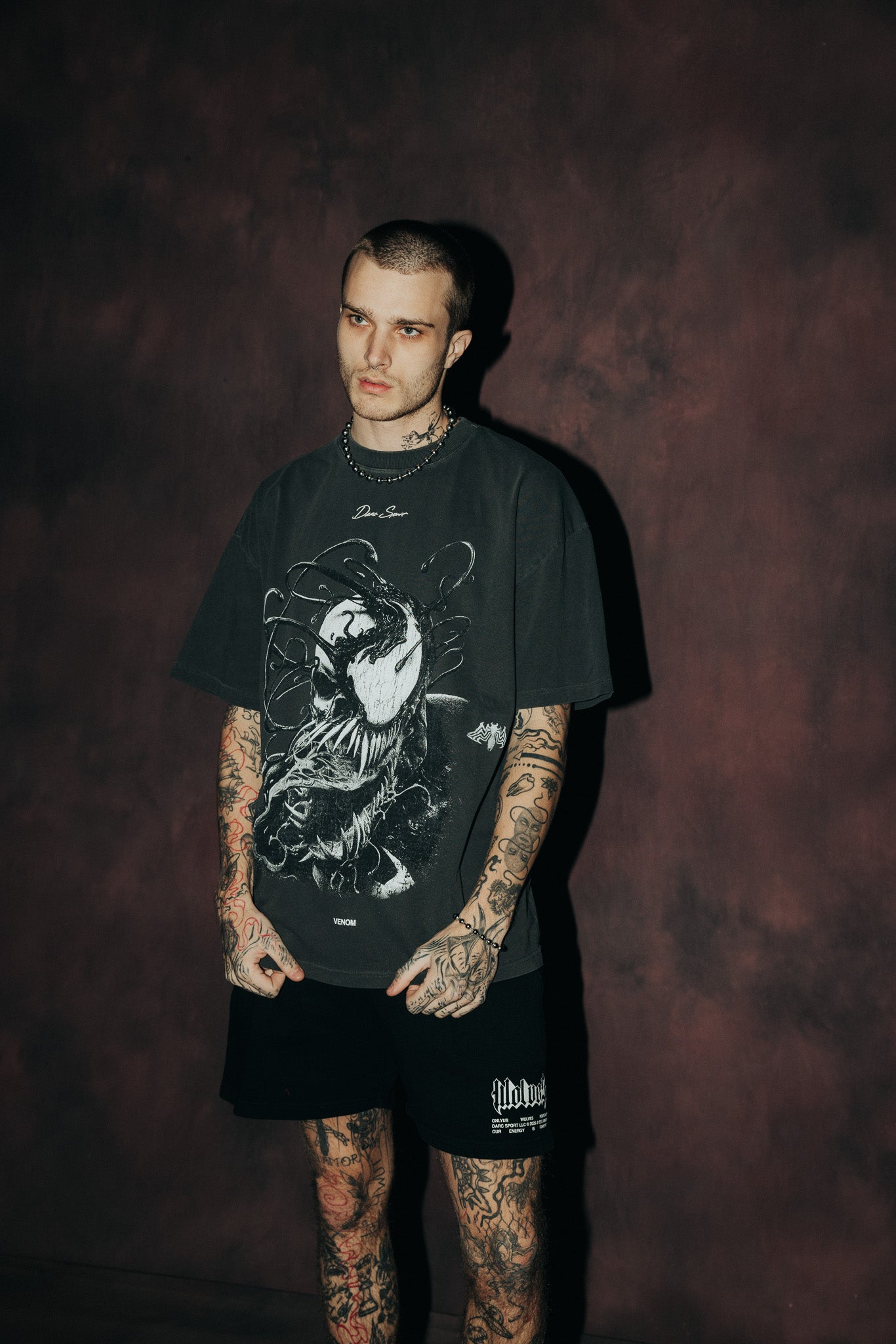 Symbiosis "Premium" Oversized Tee in Wolf Gray