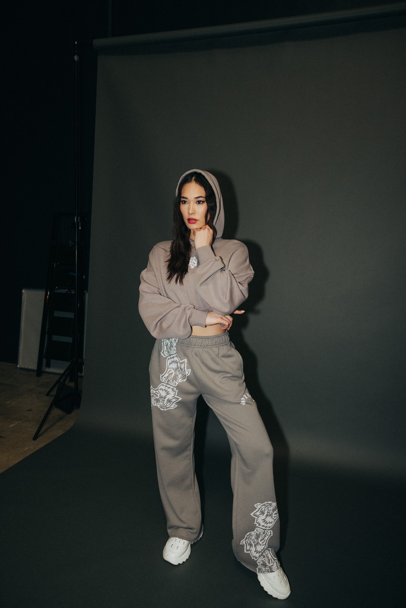 Icon "Ava" Hoodie in Pale Gray