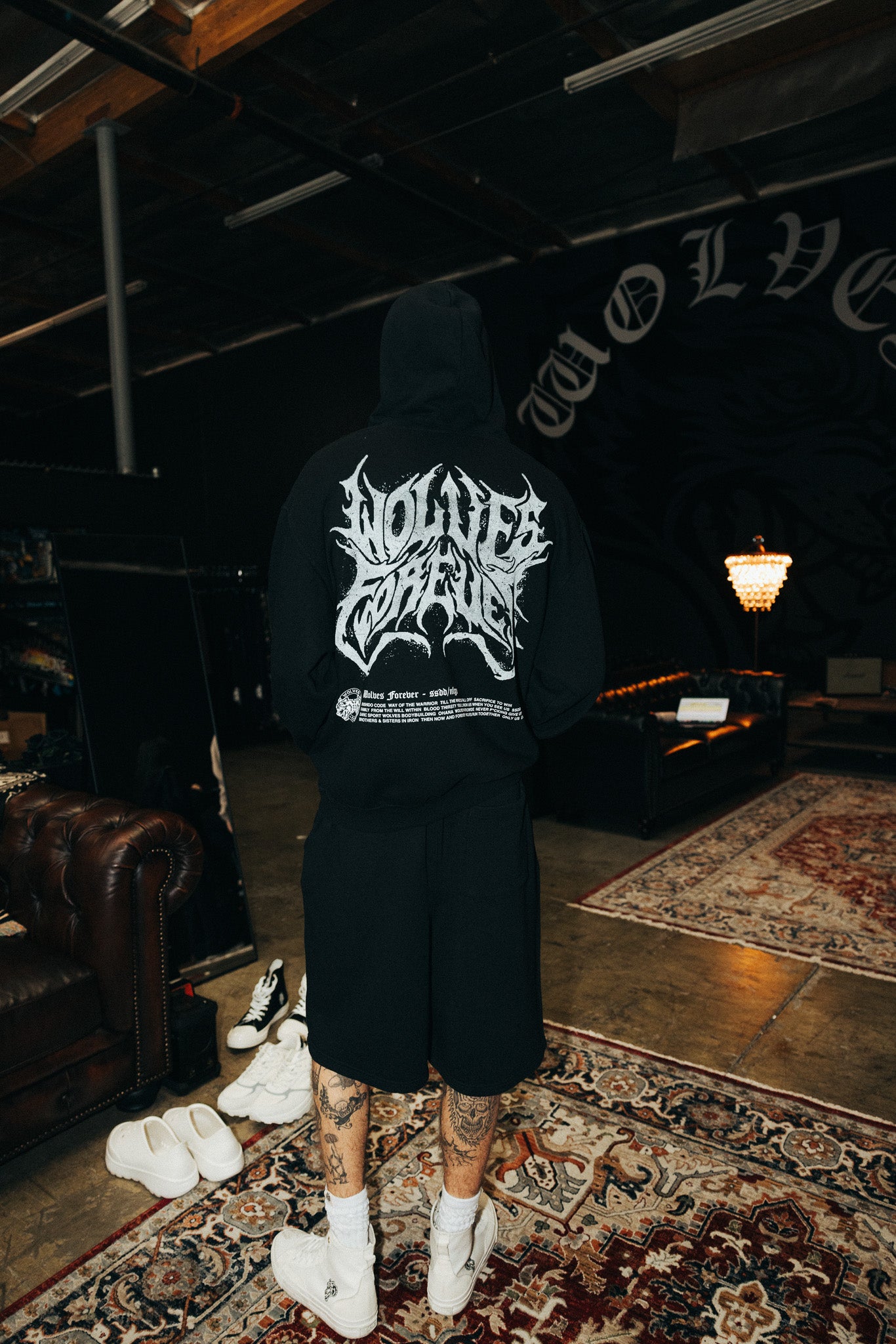 Metal WLVS "Pierce" Hoodie in Black