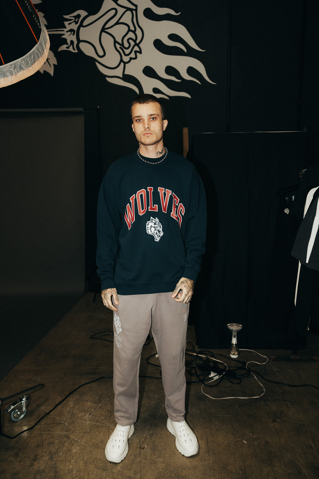 Loyalty London Unisex Crewneck in Navy/Maroon