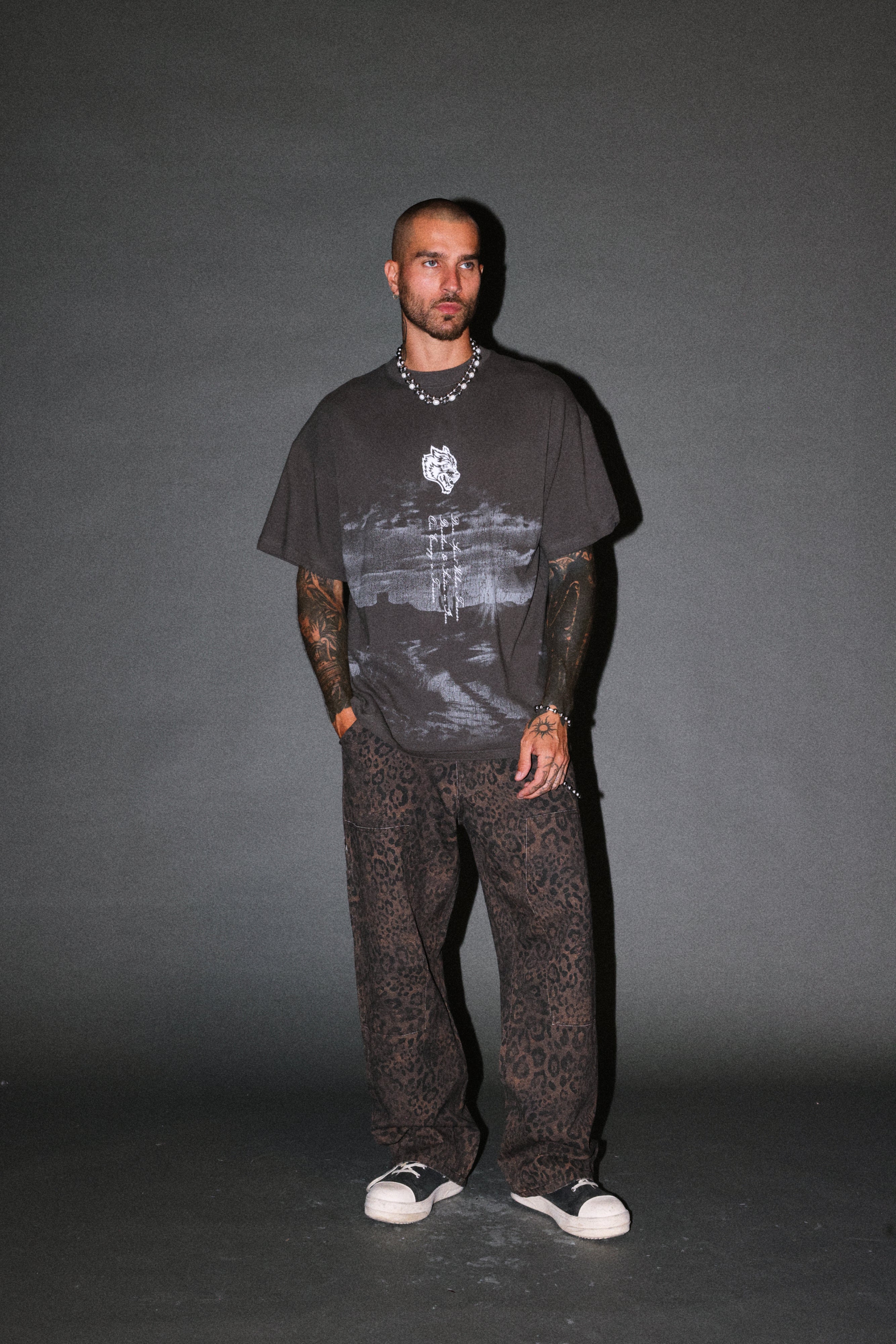 Our Journey Premium Oversized Tee in Wolf Gray