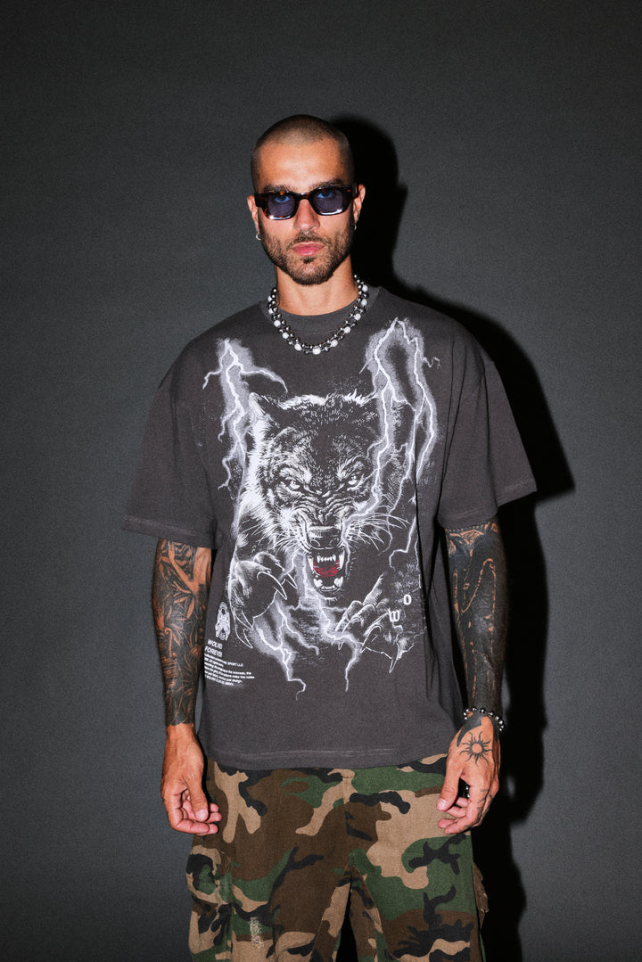Trust Your Journey Premium Oversized Tee in Wolf Gray
