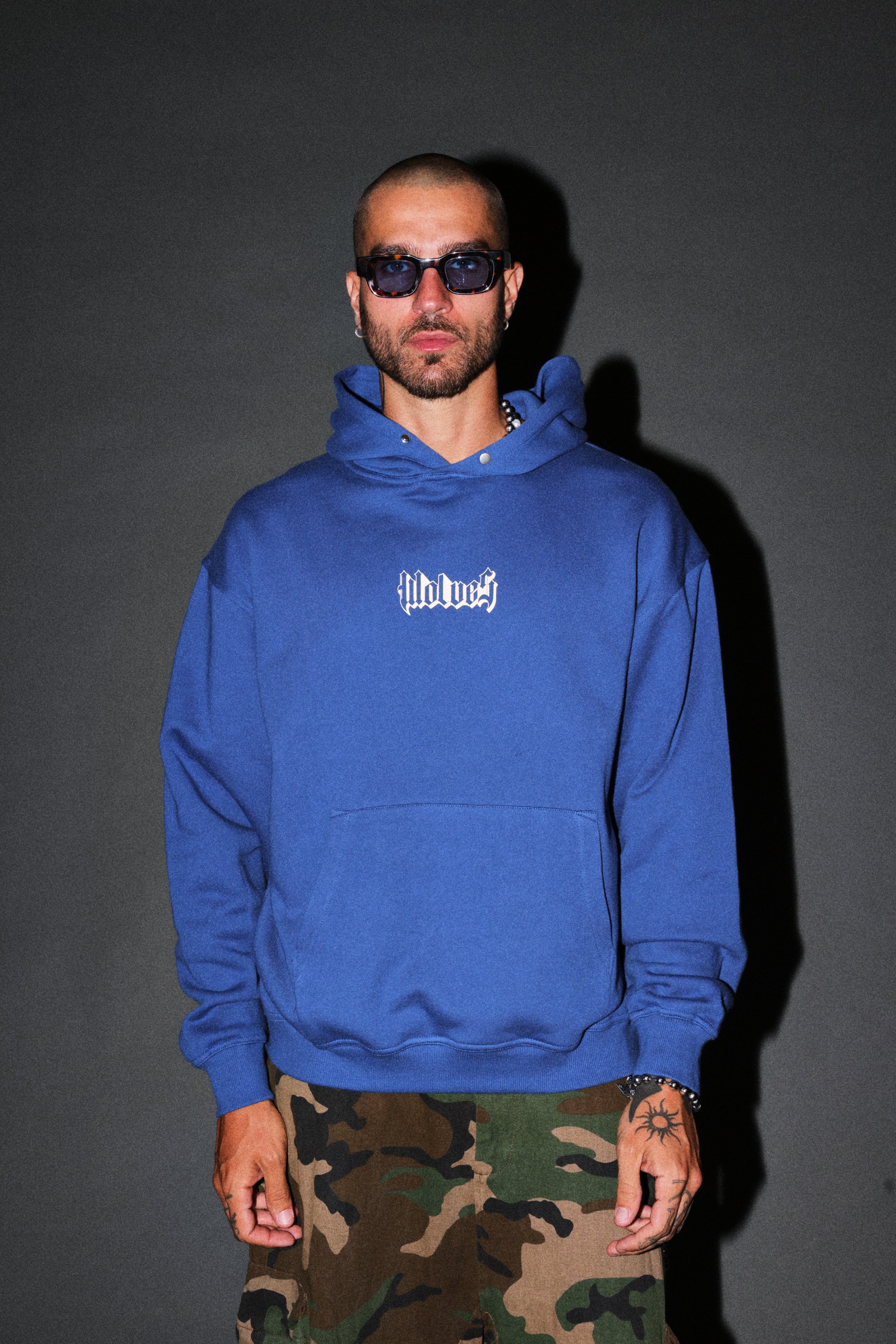 Ssddnfgu Hesh Pierce Hoodie in Darc Cobalt
