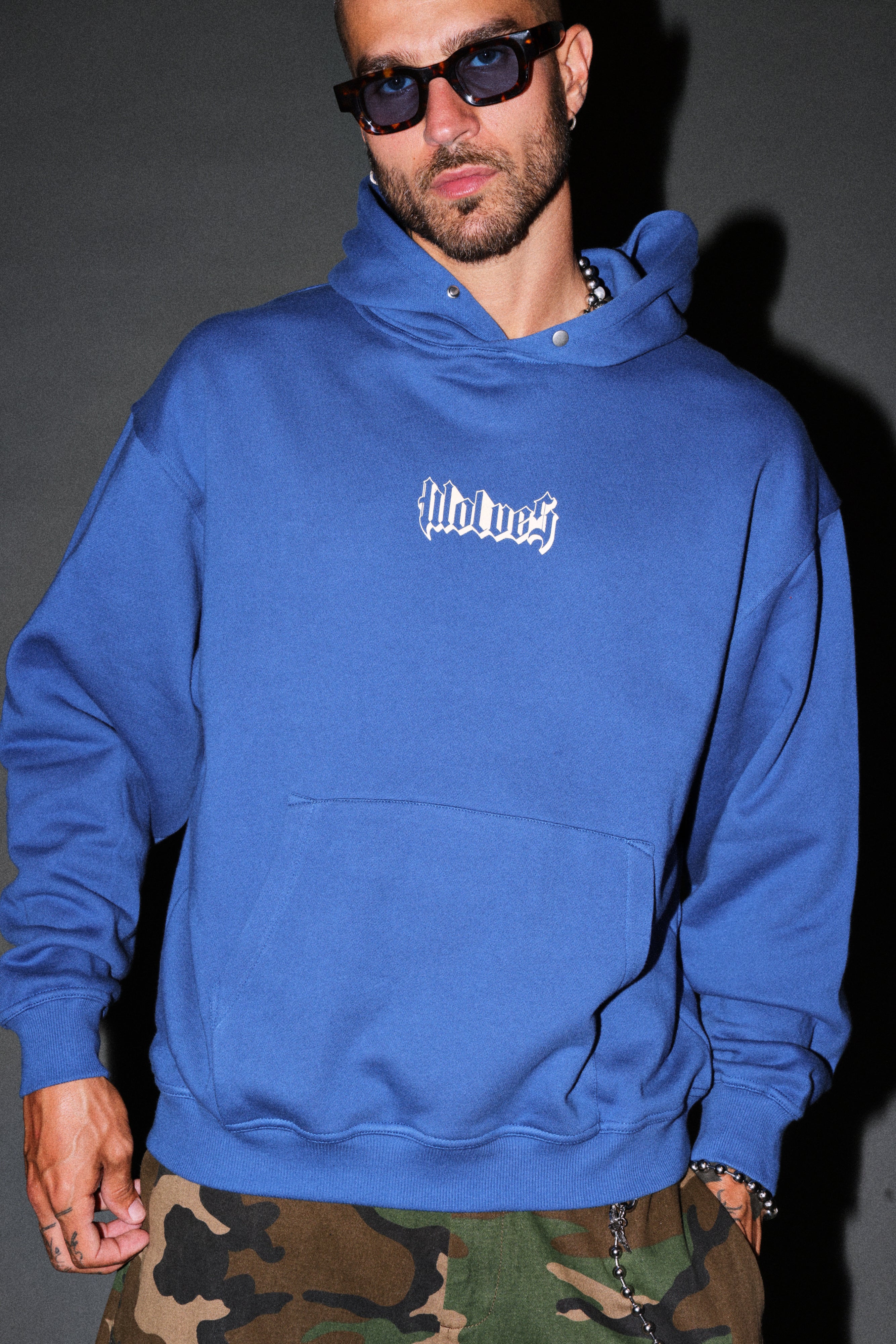 Ssddnfgu Hesh Pierce Hoodie in Darc Cobalt