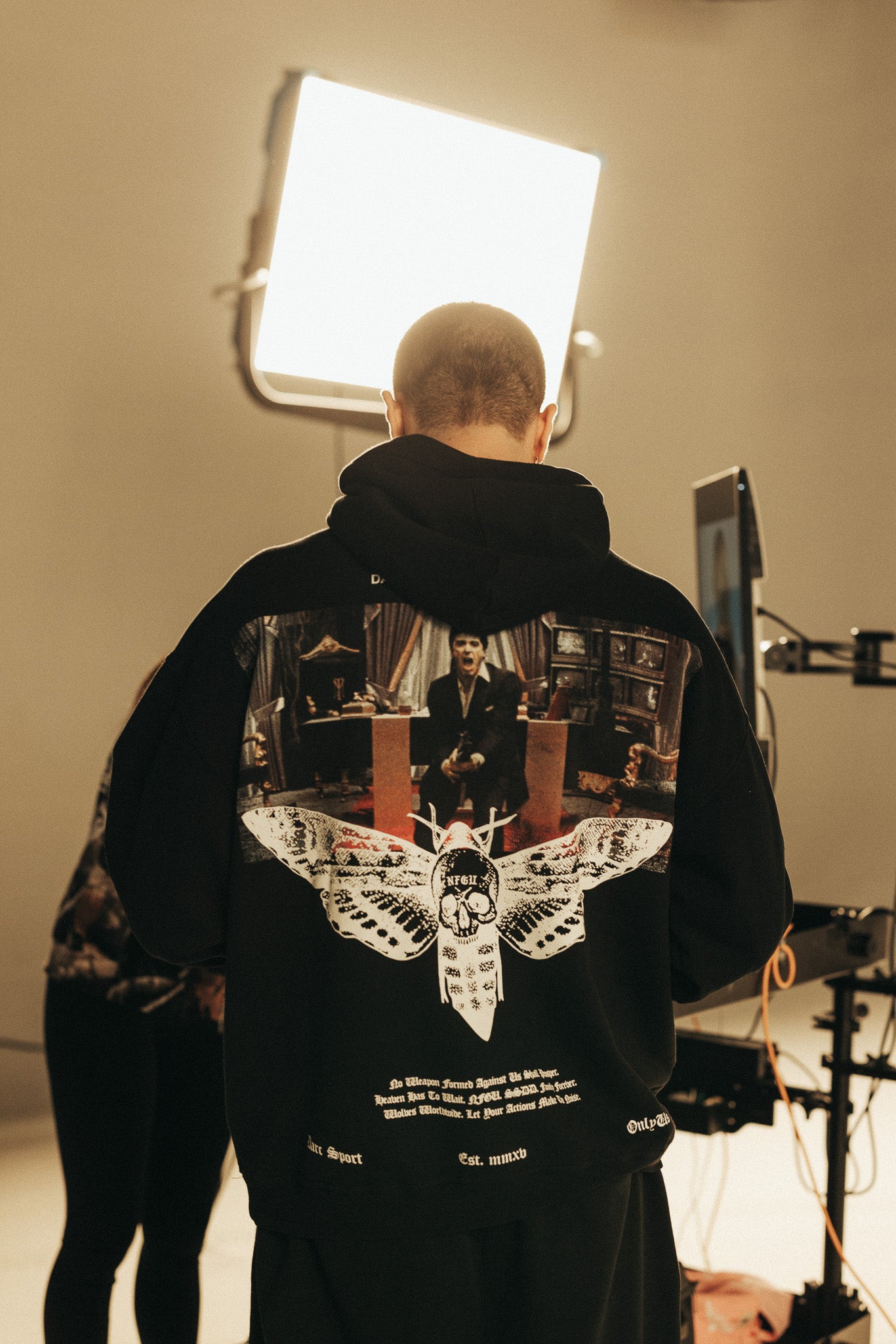 Say Hello "Pierce" Hoodie in Black