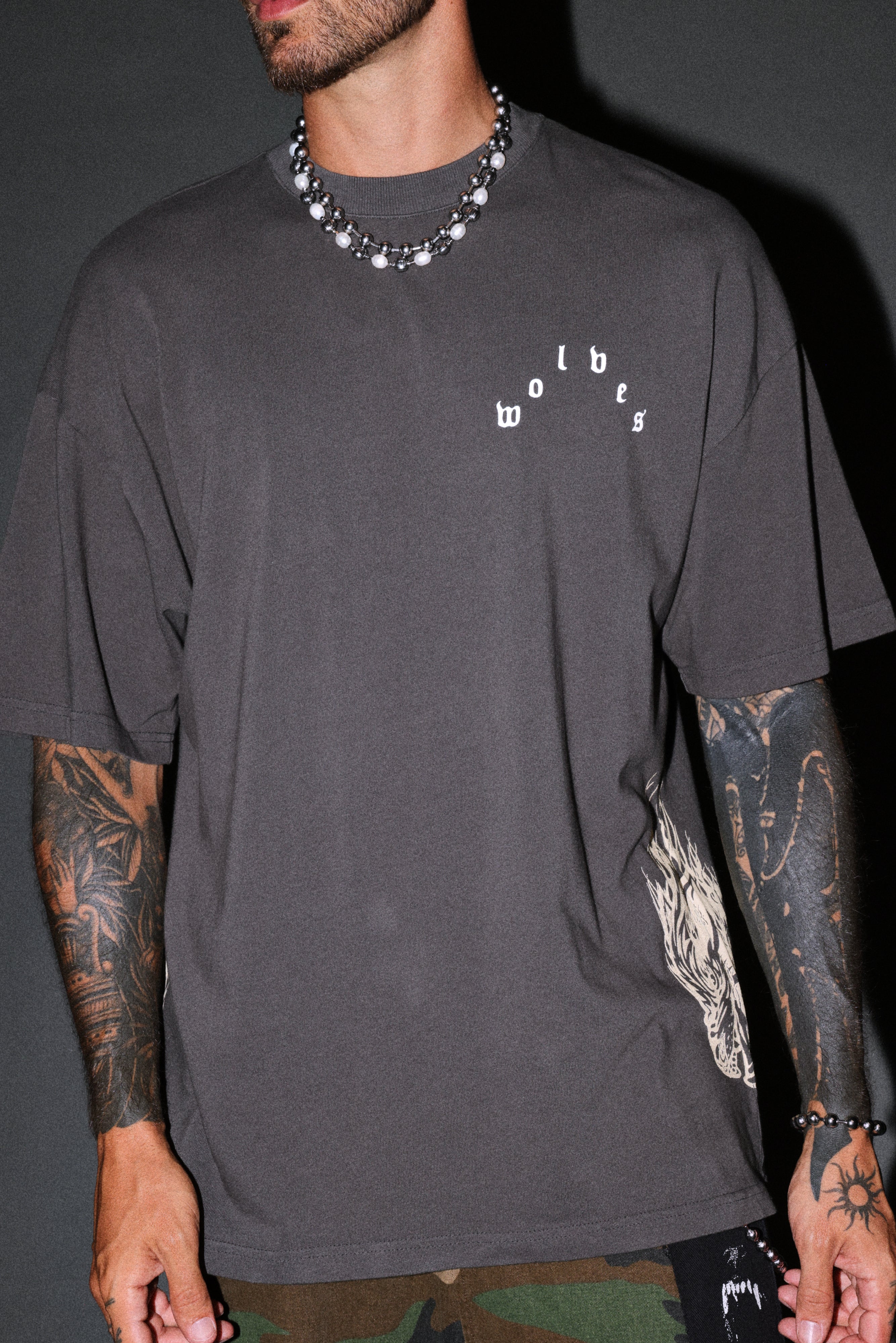 Lineage Frvr Premium Oversized Tee in Wolf Gray