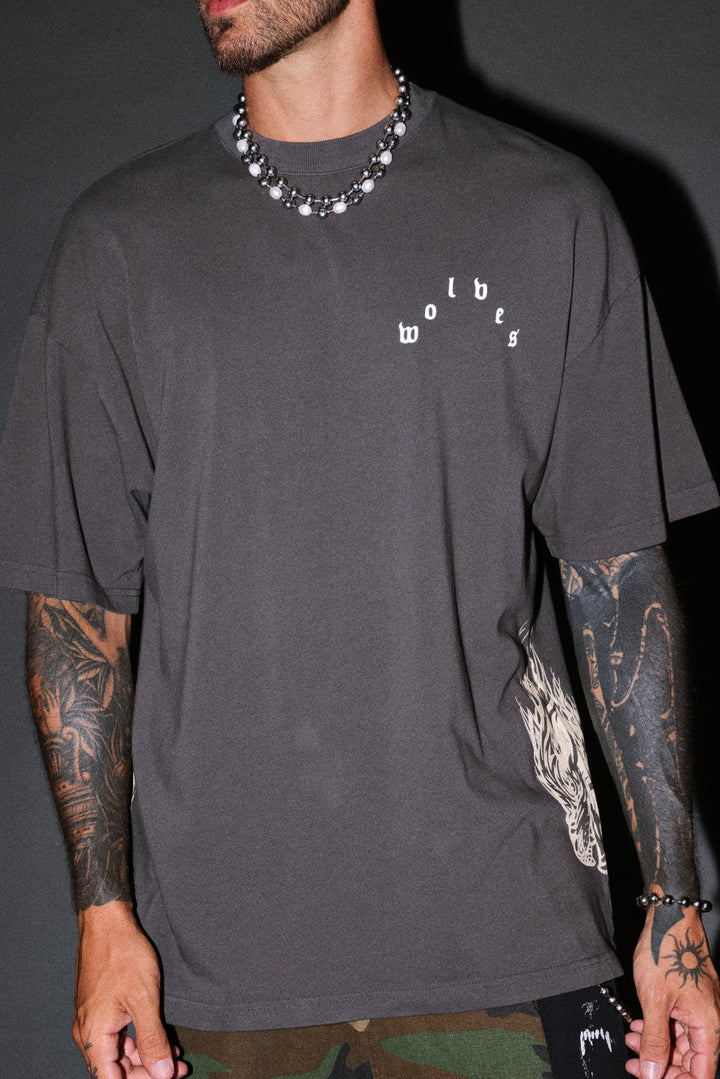 Lineage Frvr Premium Oversized Tee in Wolf Gray