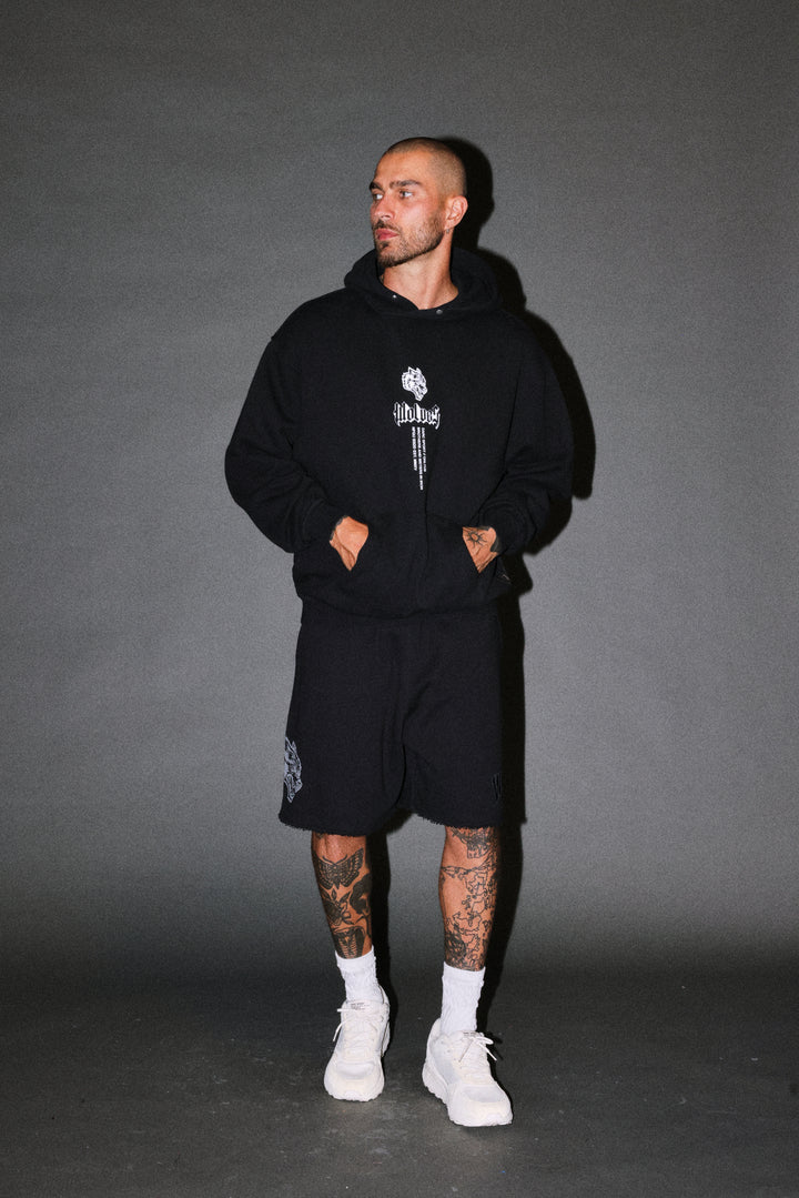 Free Will V2 Pierce Hoodie in Black