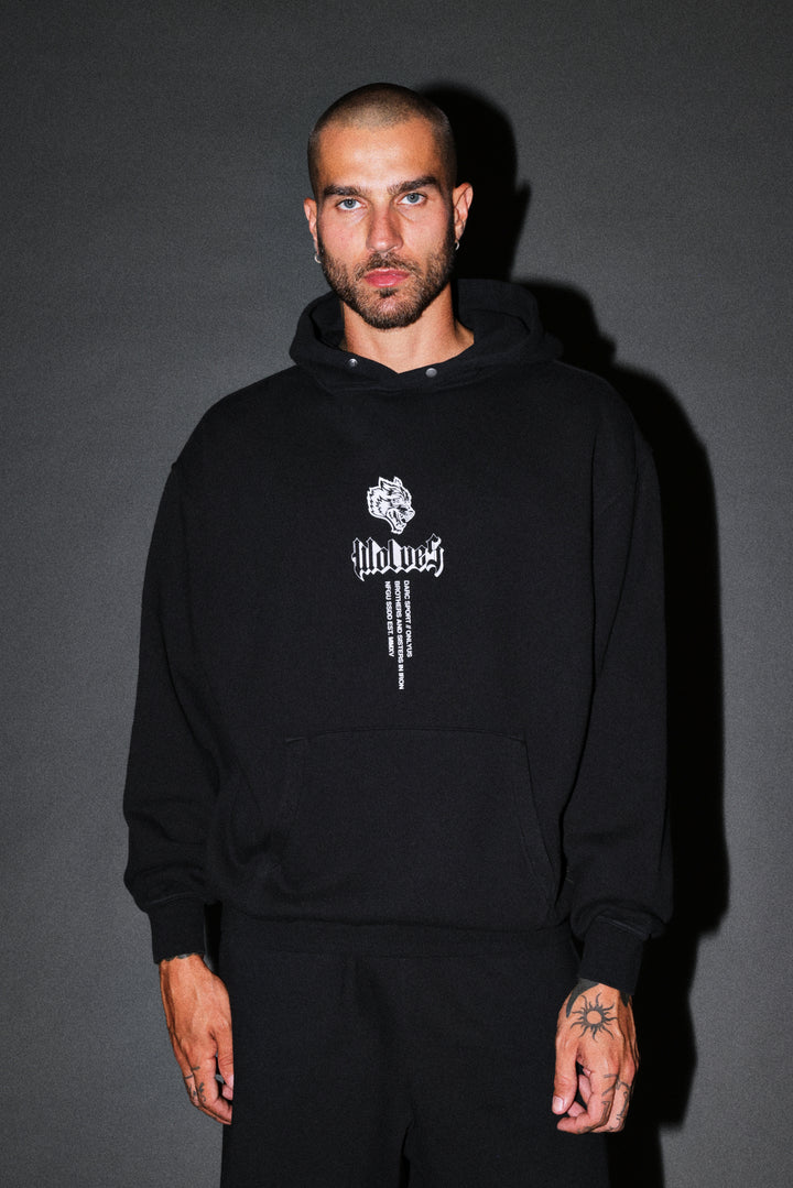 Free Will V2 Pierce Hoodie in Black