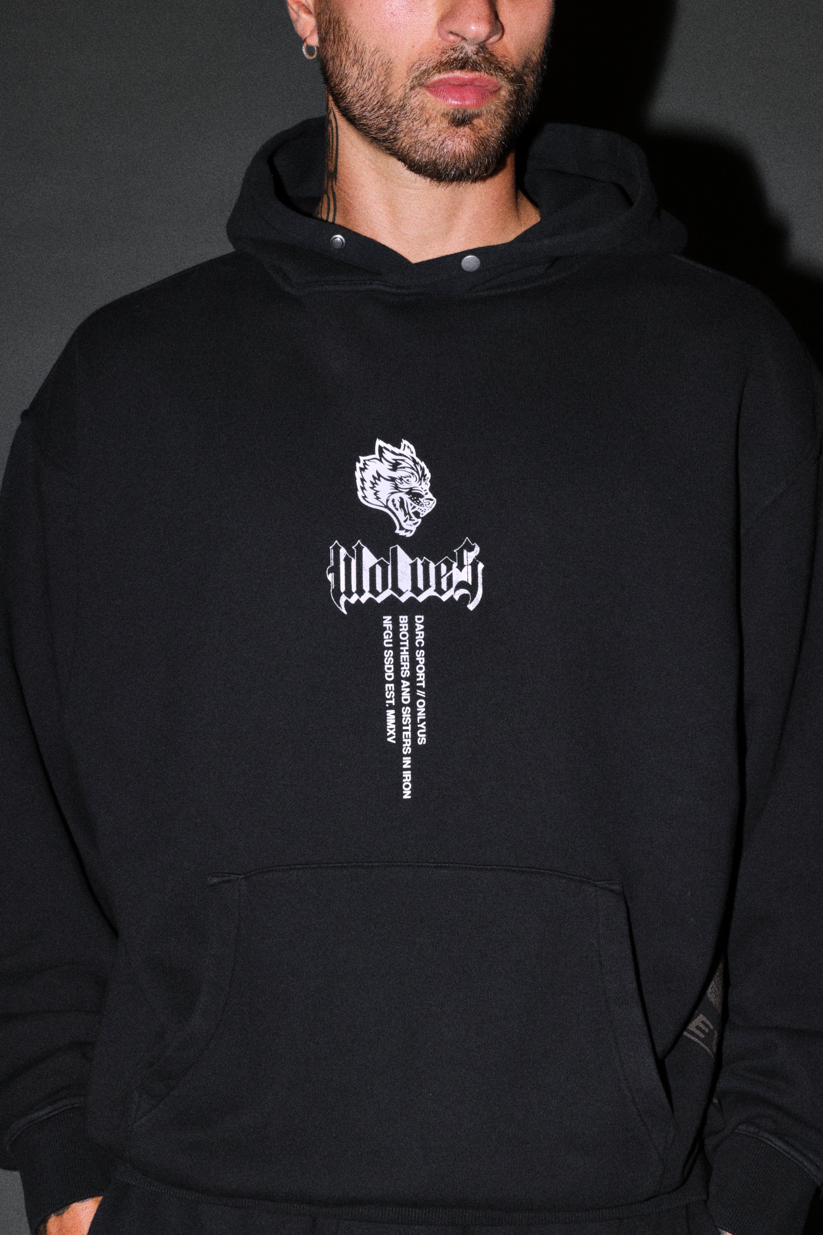 Free Will V2 Pierce Hoodie in Black