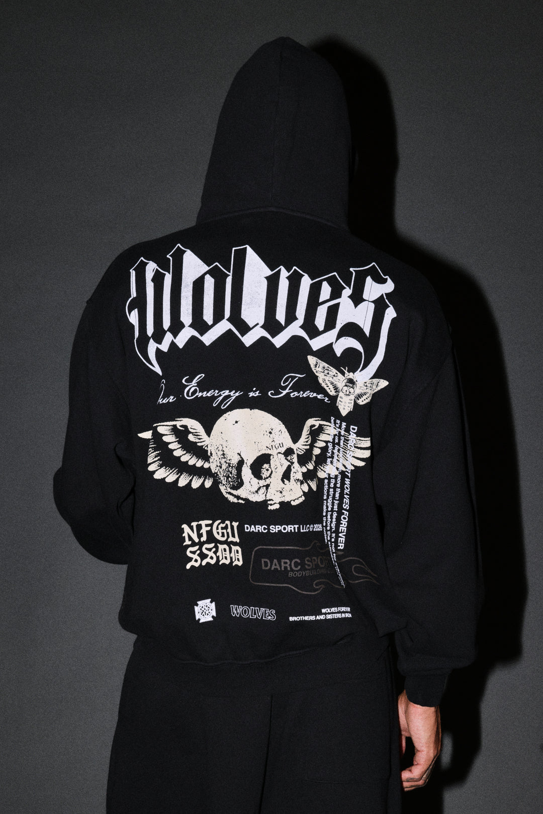 Free Will V2 Pierce Hoodie in Black
