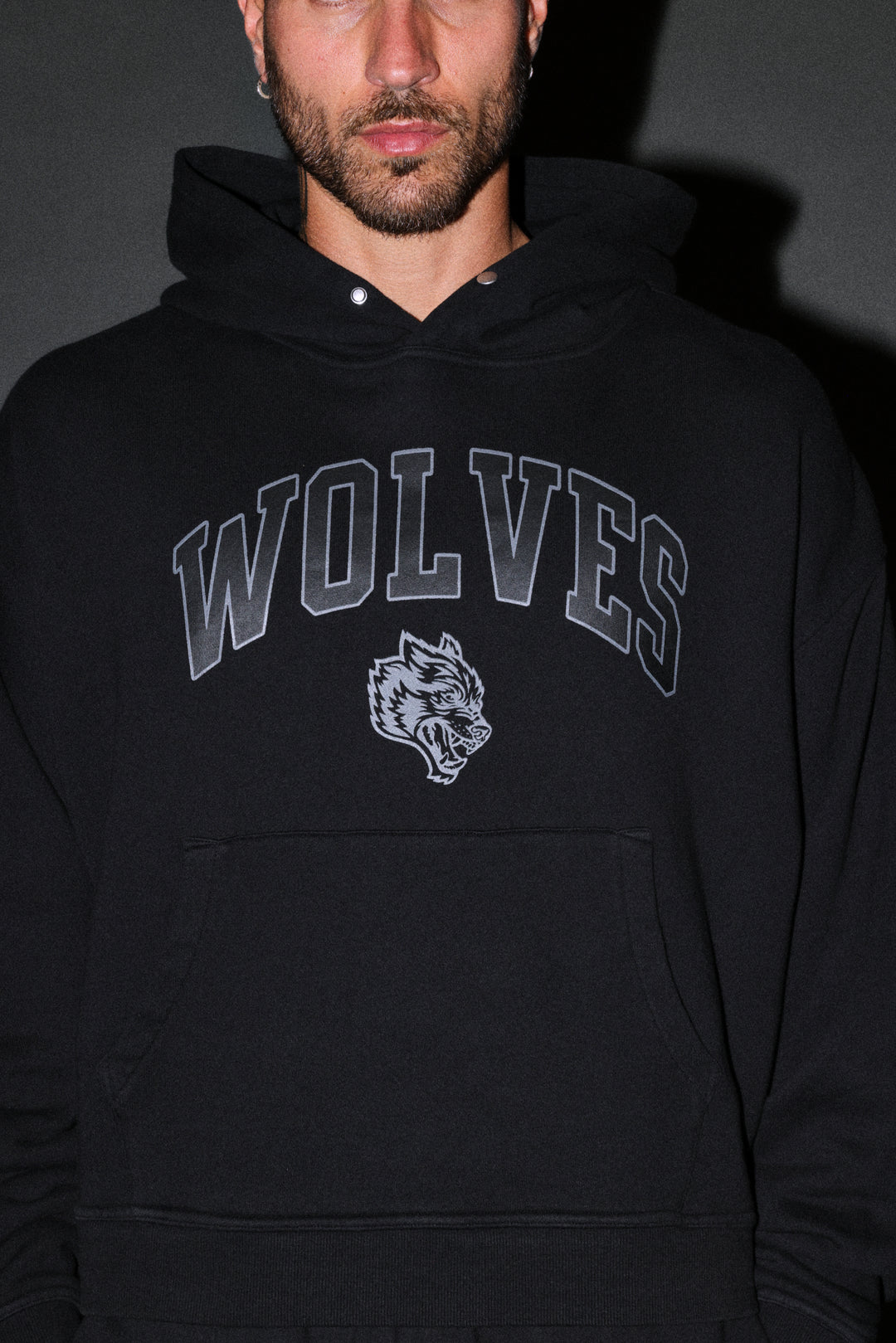 Loyalty Frvr Box Cut Pierce Hoodie in Black