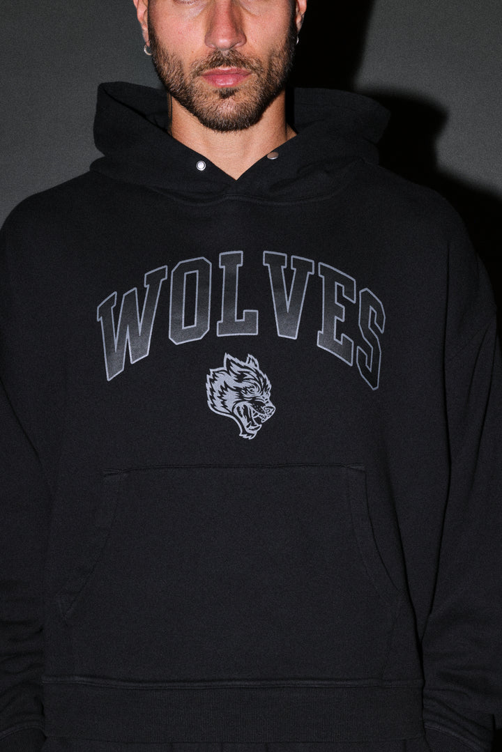 Loyalty Frvr Box Cut Pierce Hoodie in Black