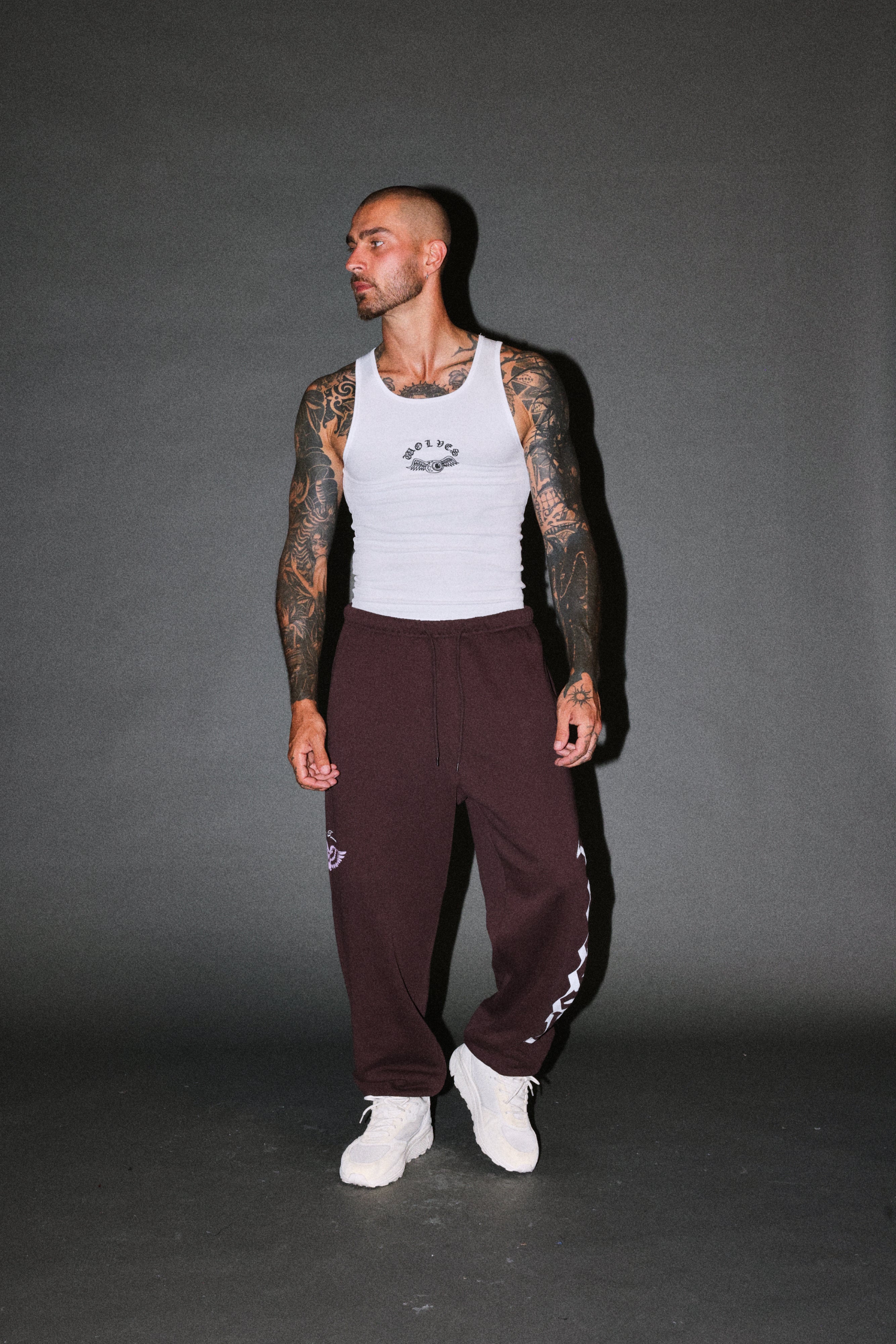 Free Will V2 Lightweight Lounger Sweat Pants in Darc Garnet
