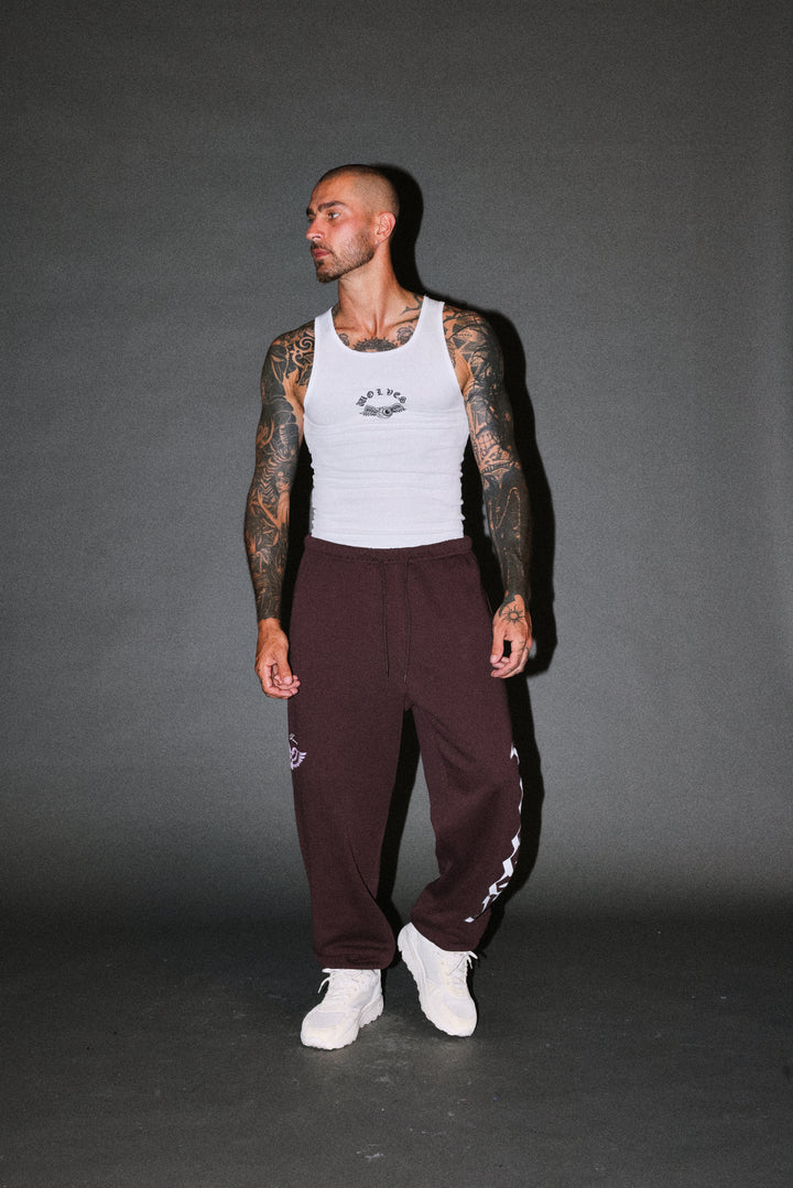 Free Will V2 Lightweight Lounger Sweat Pants in Darc Garnet
