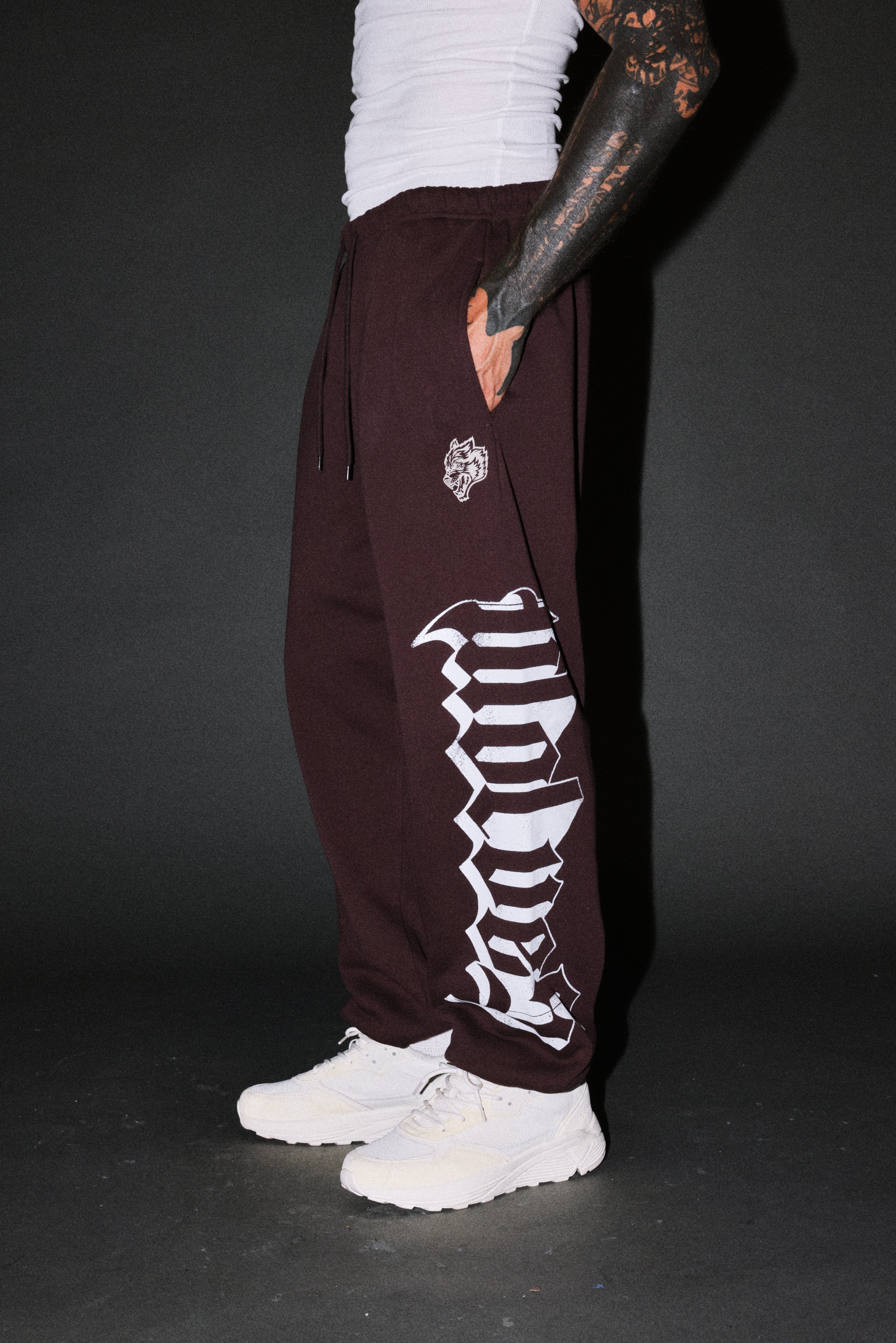 Free Will V2 Lightweight Lounger Sweat Pants in Darc Garnet
