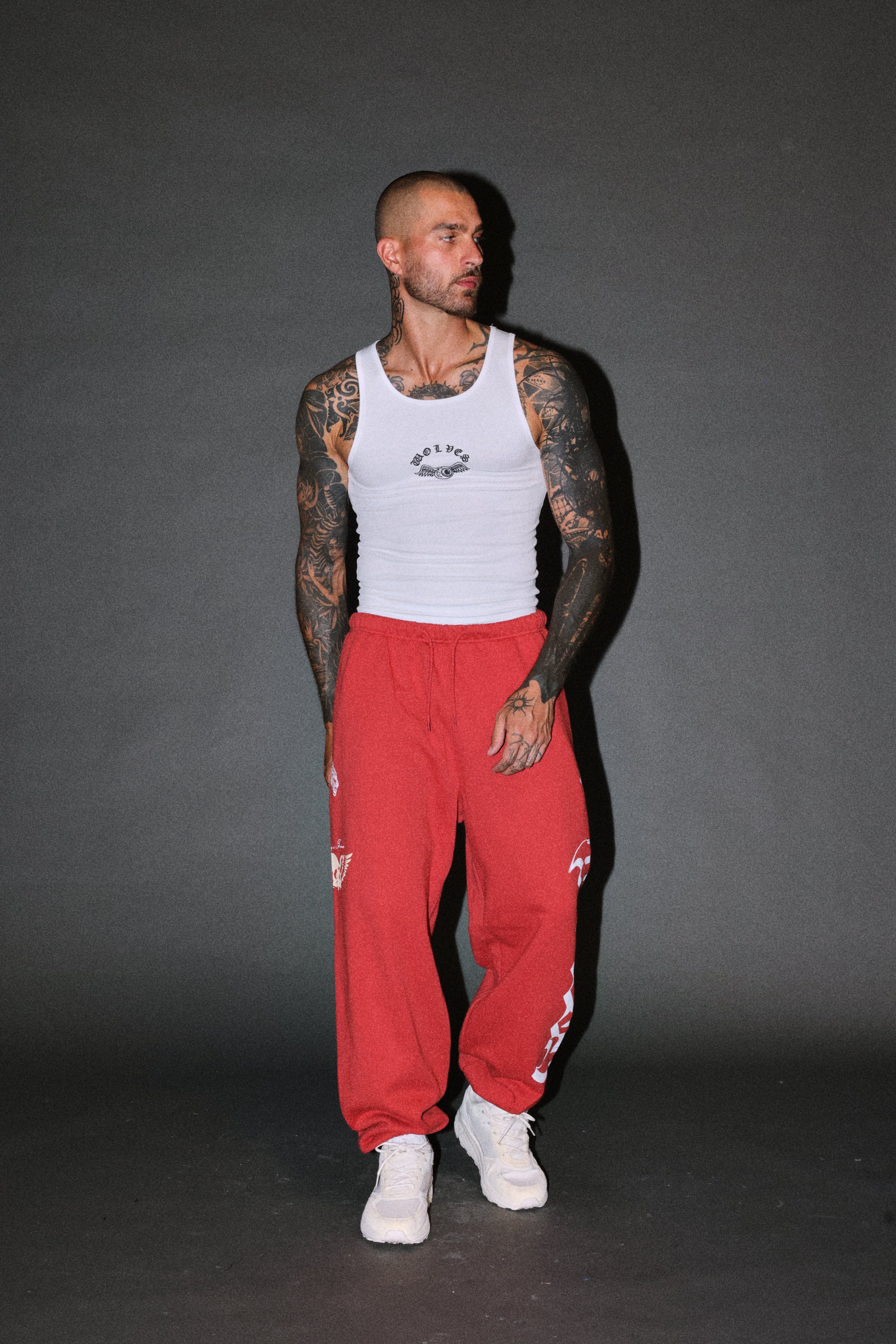 Free Will V2 Lightweight Lounger Sweat Pants in Roman Red