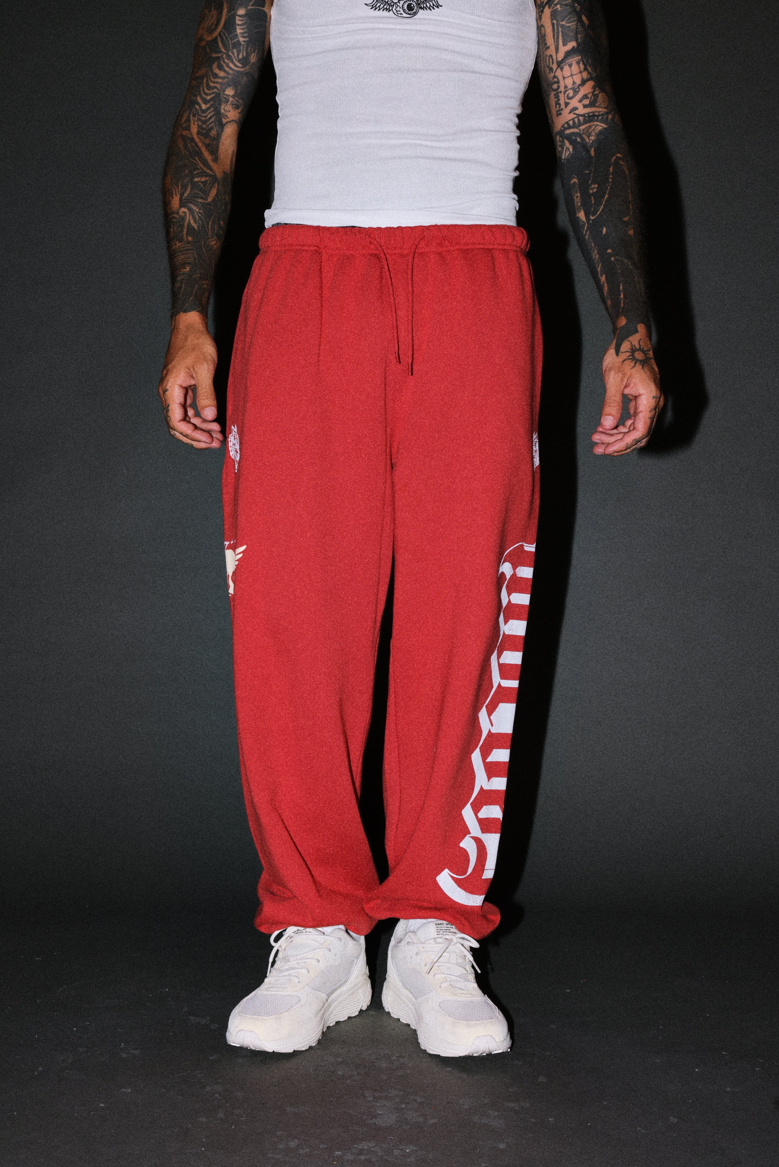 Free Will V2 Lightweight Lounger Sweat Pants in Roman Red