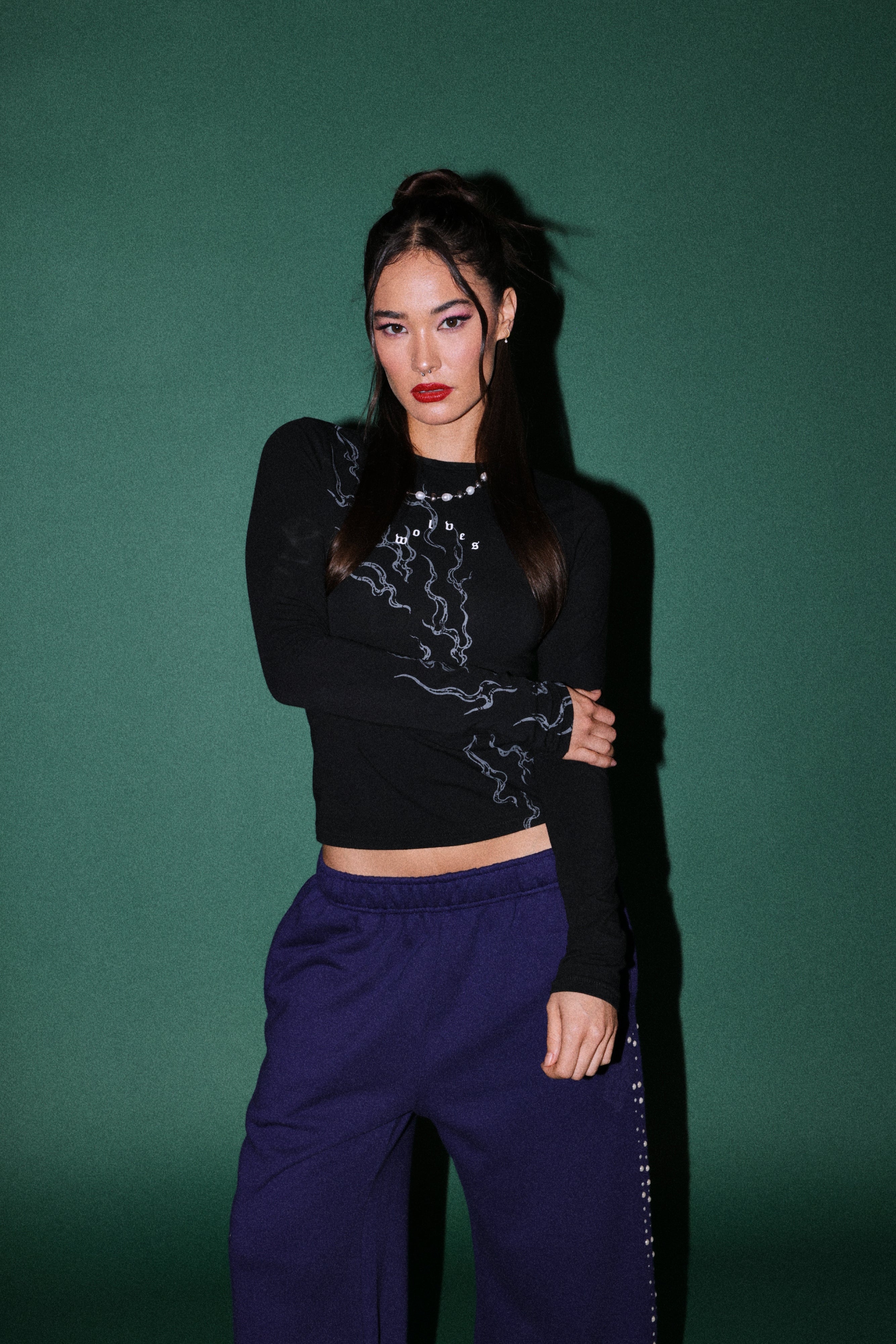 Infernal Pyramid Eden Ls Tee in Black