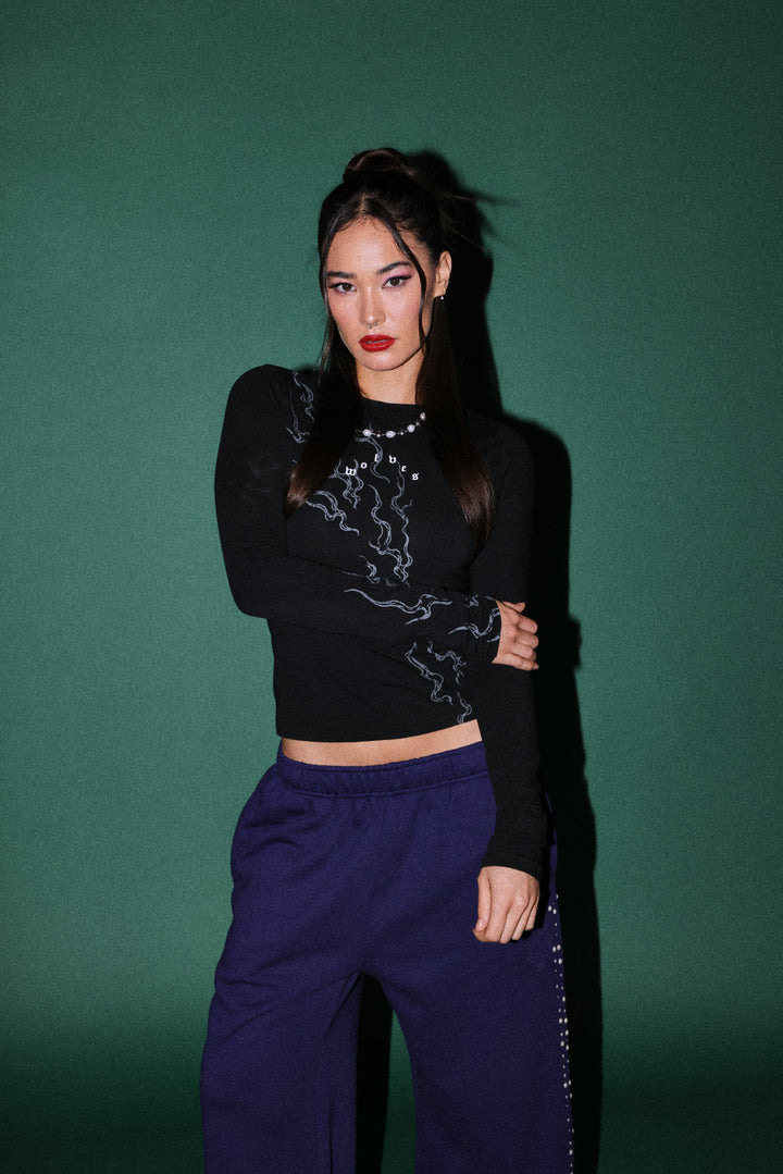 Infernal Pyramid Eden Ls Tee in Black