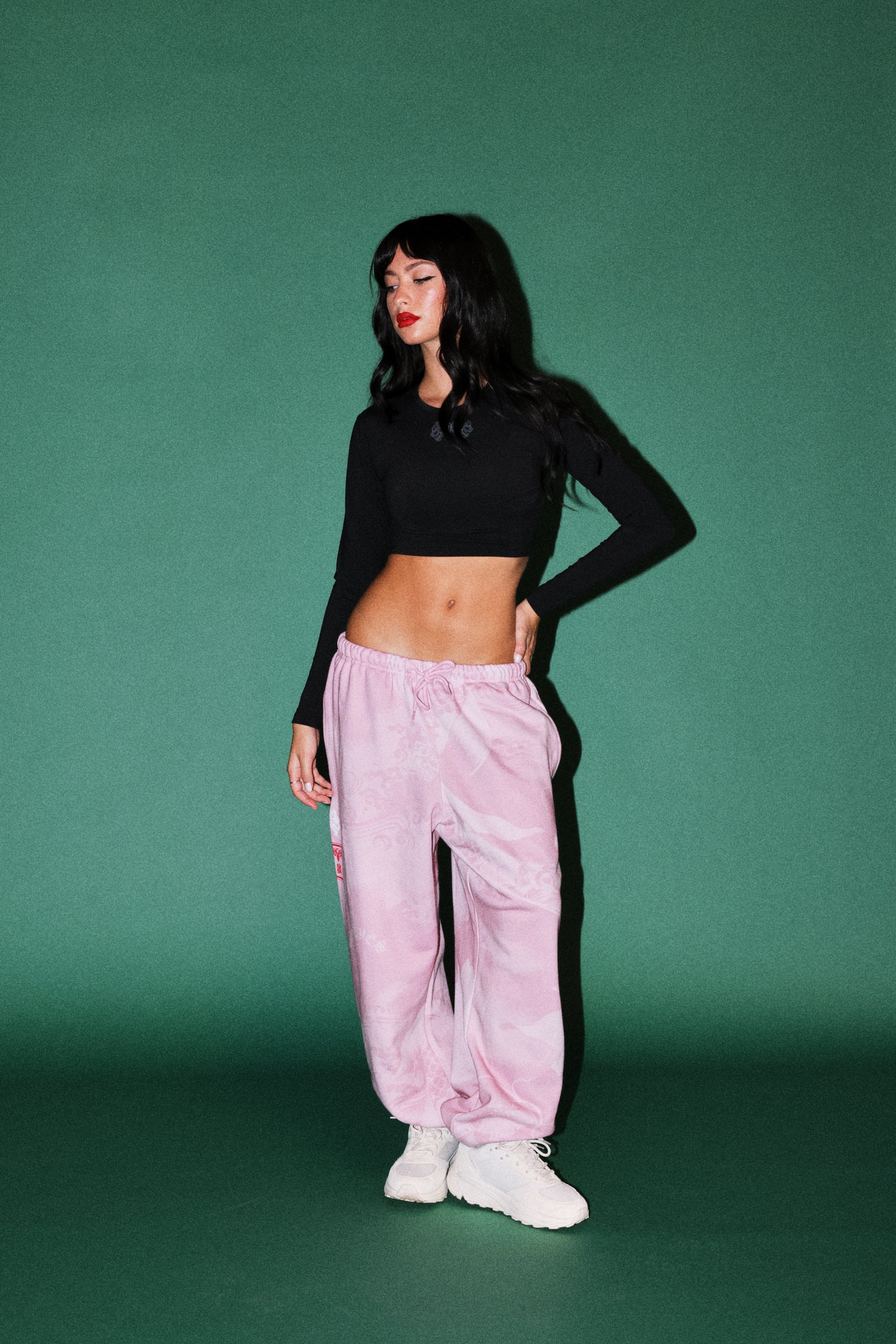 Darc Koi Lightweight Lounger Sweat Pants in Serenity Pink