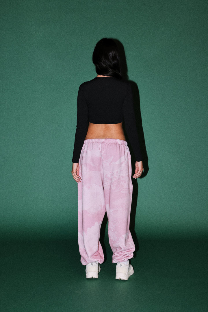 Darc Koi Lightweight Lounger Sweat Pants in Serenity Pink