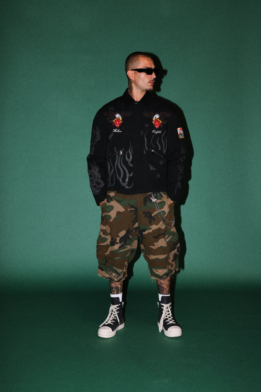 The Eagle & The Oni Earl Jacket in Black