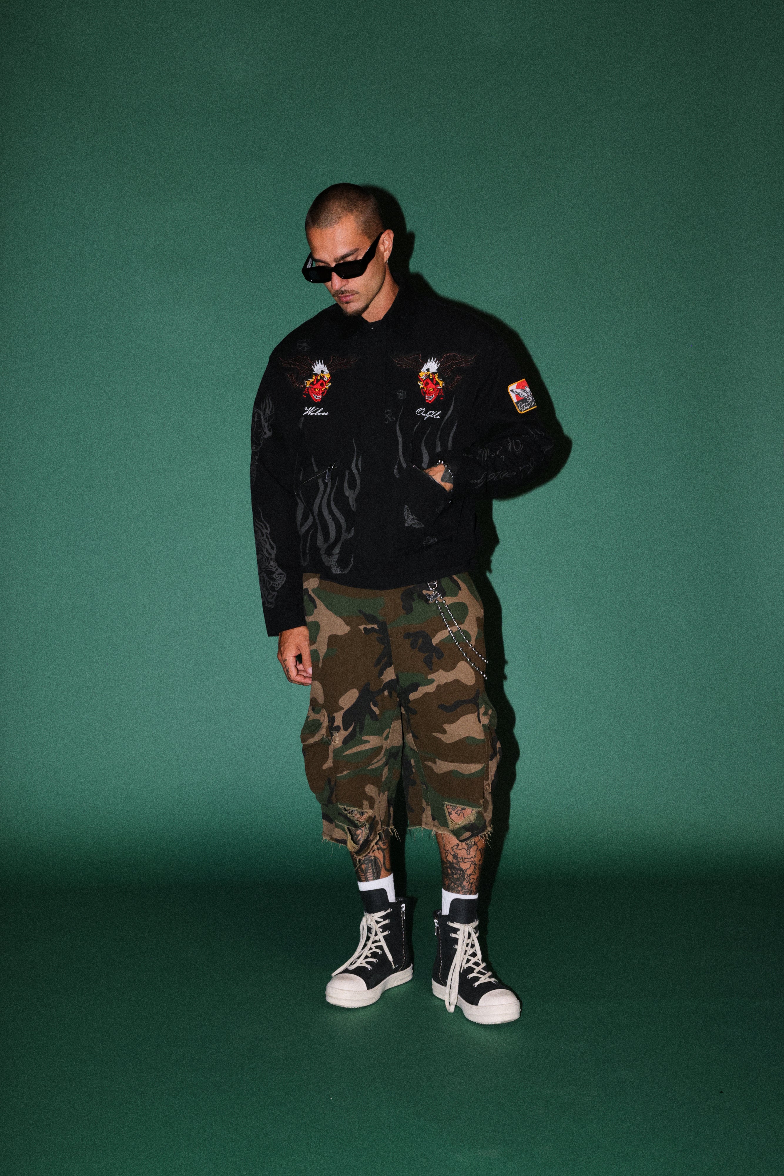The Eagle & The Oni Earl Jacket in Black