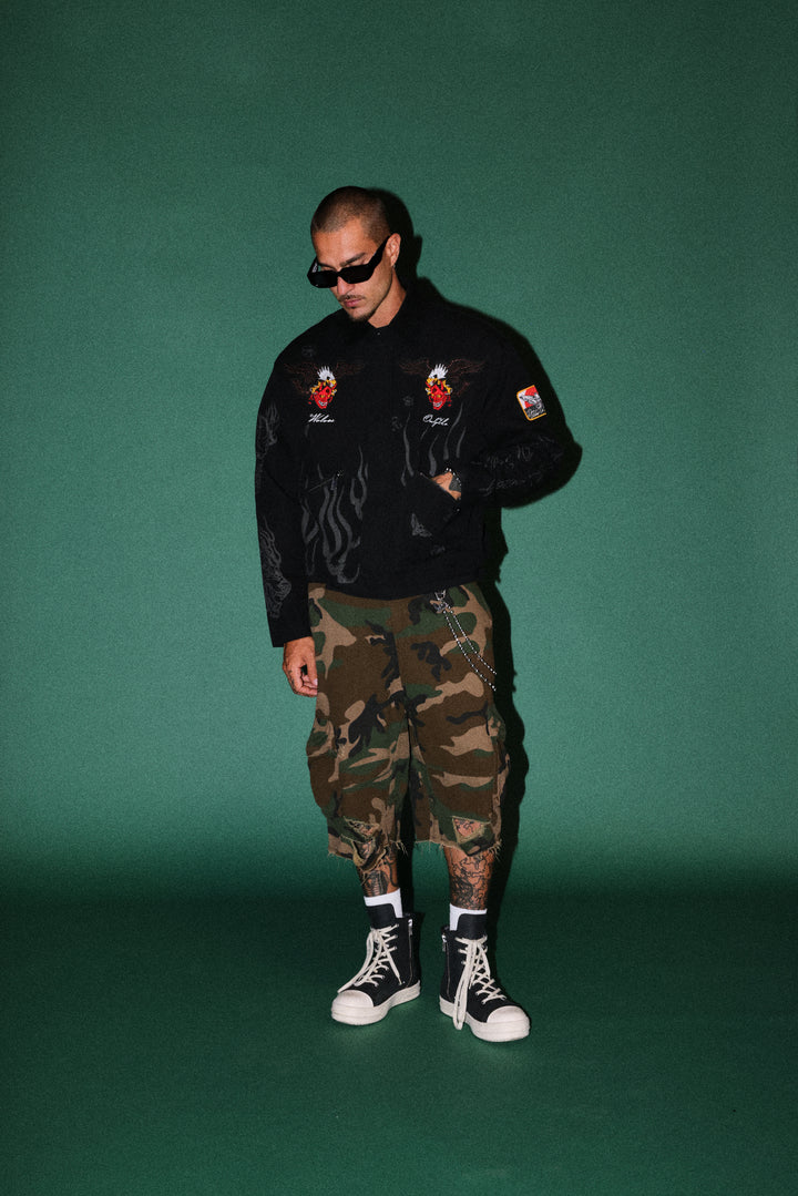 The Eagle & The Oni Earl Jacket in Black