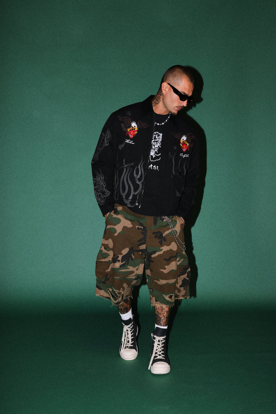 The Eagle & The Oni Earl Jacket in Black